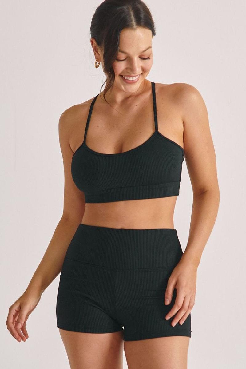 Black Rib Micro Bike Short