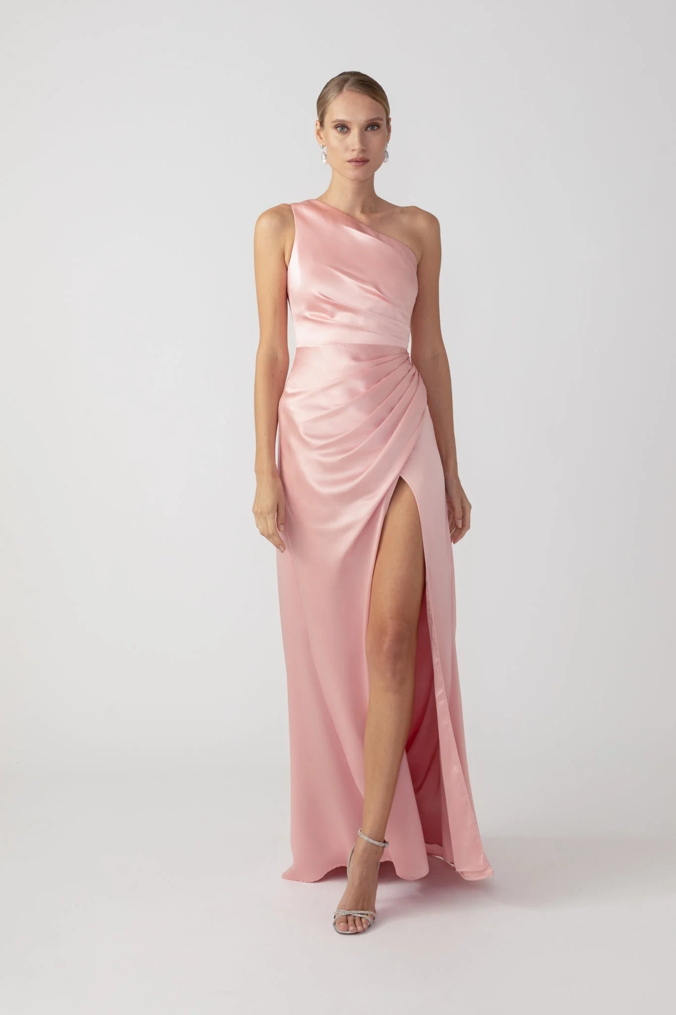Pandora One-shoulder Gown - Ballerina Pink