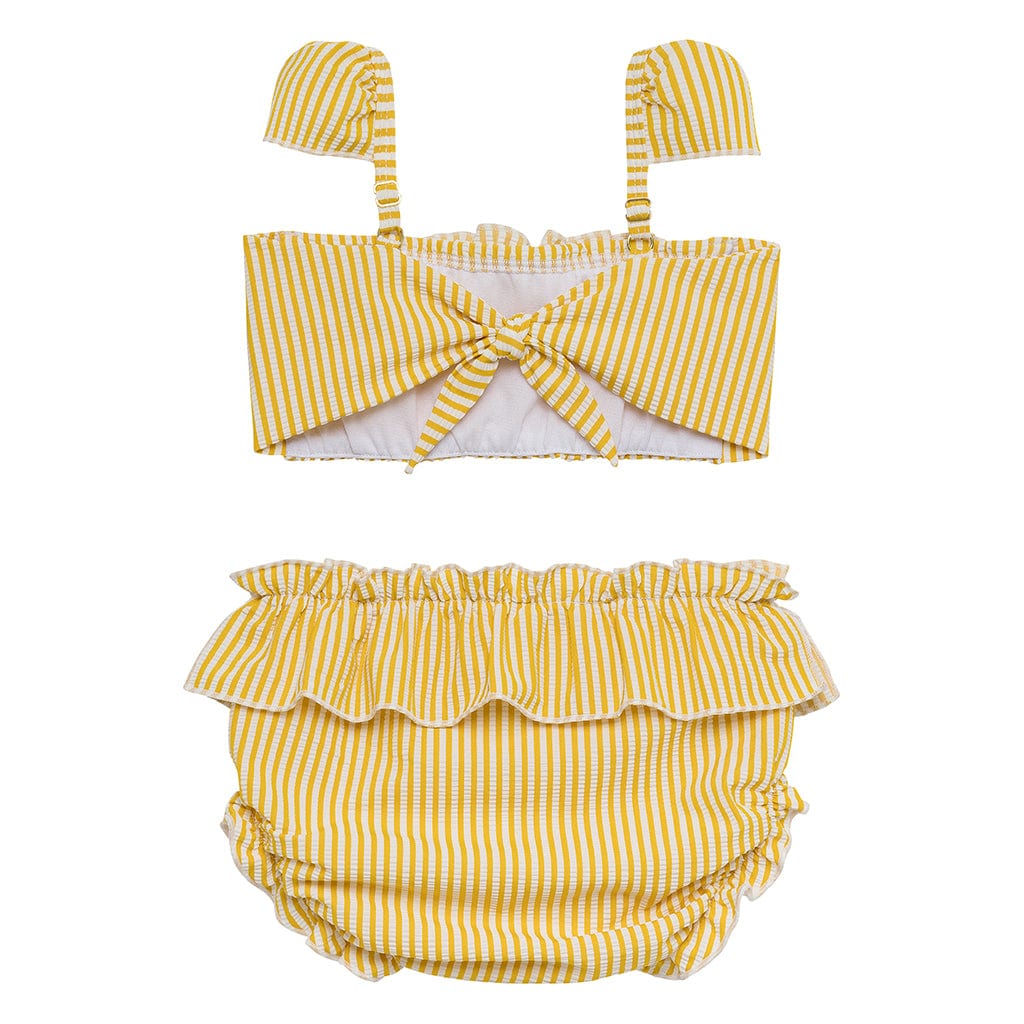 Canary Stripe Mini Cabana Bikini Set