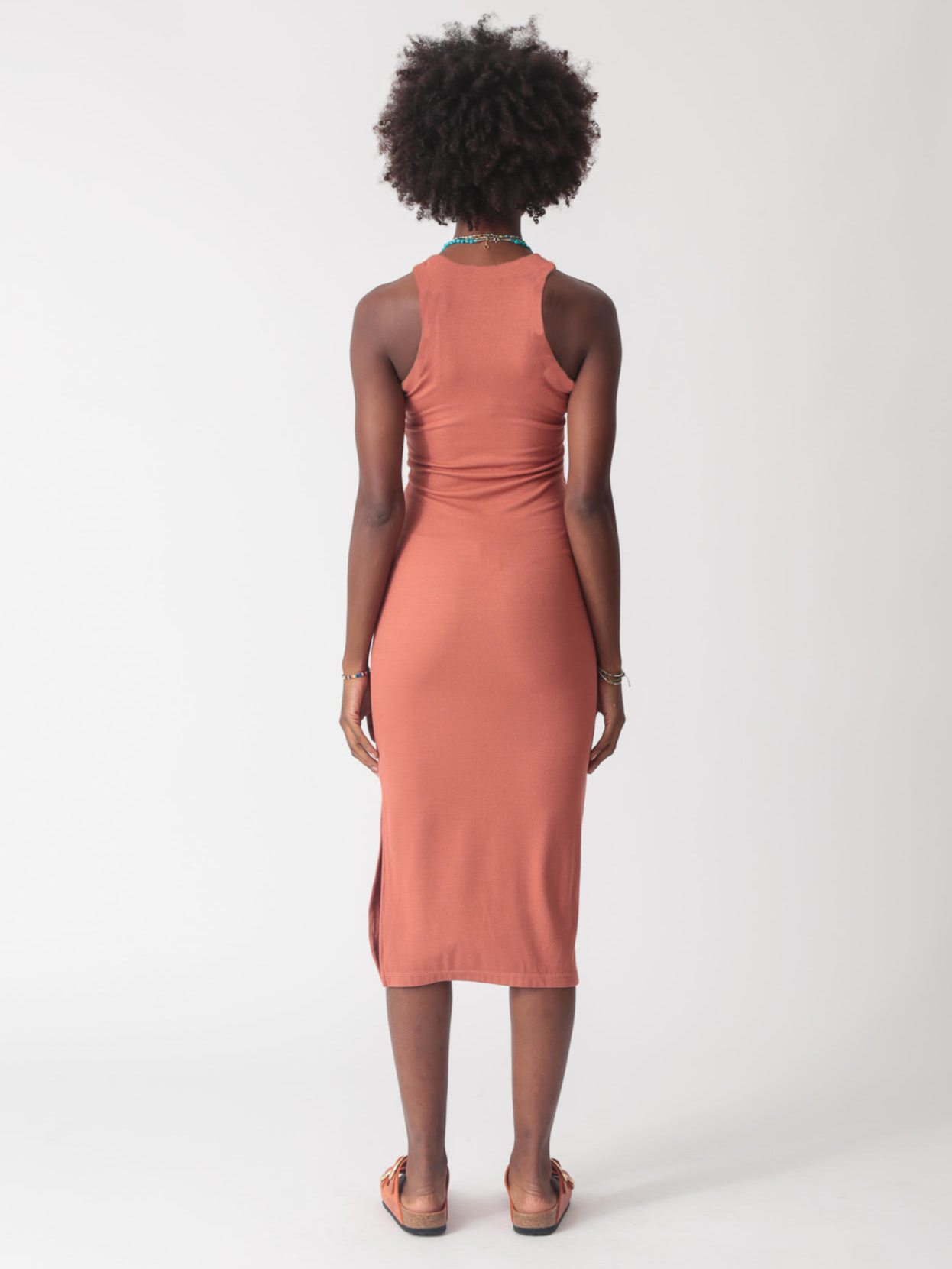 Rocky Rib Dress - Terracota