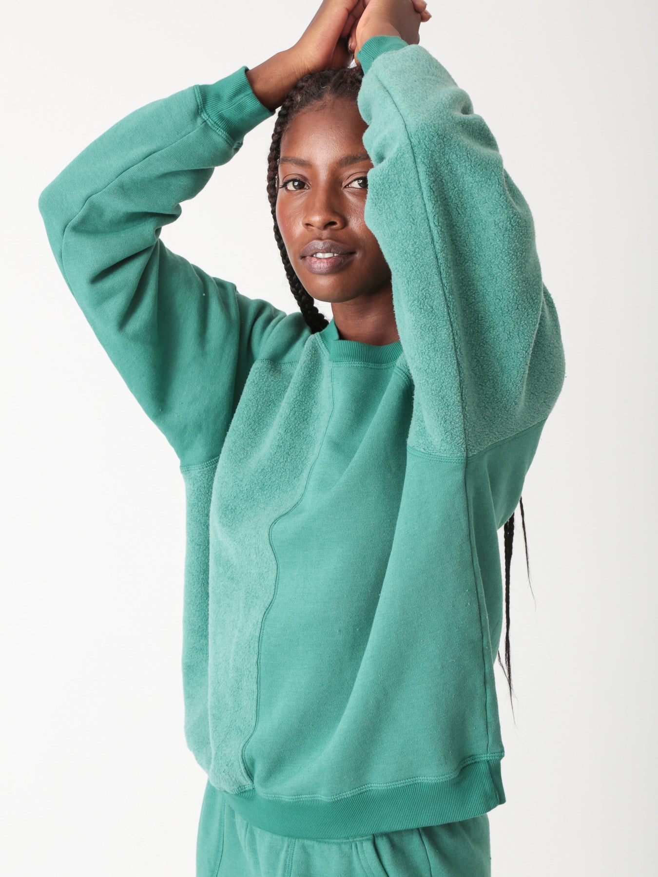 Ronan Sherpa Pullover - Jade