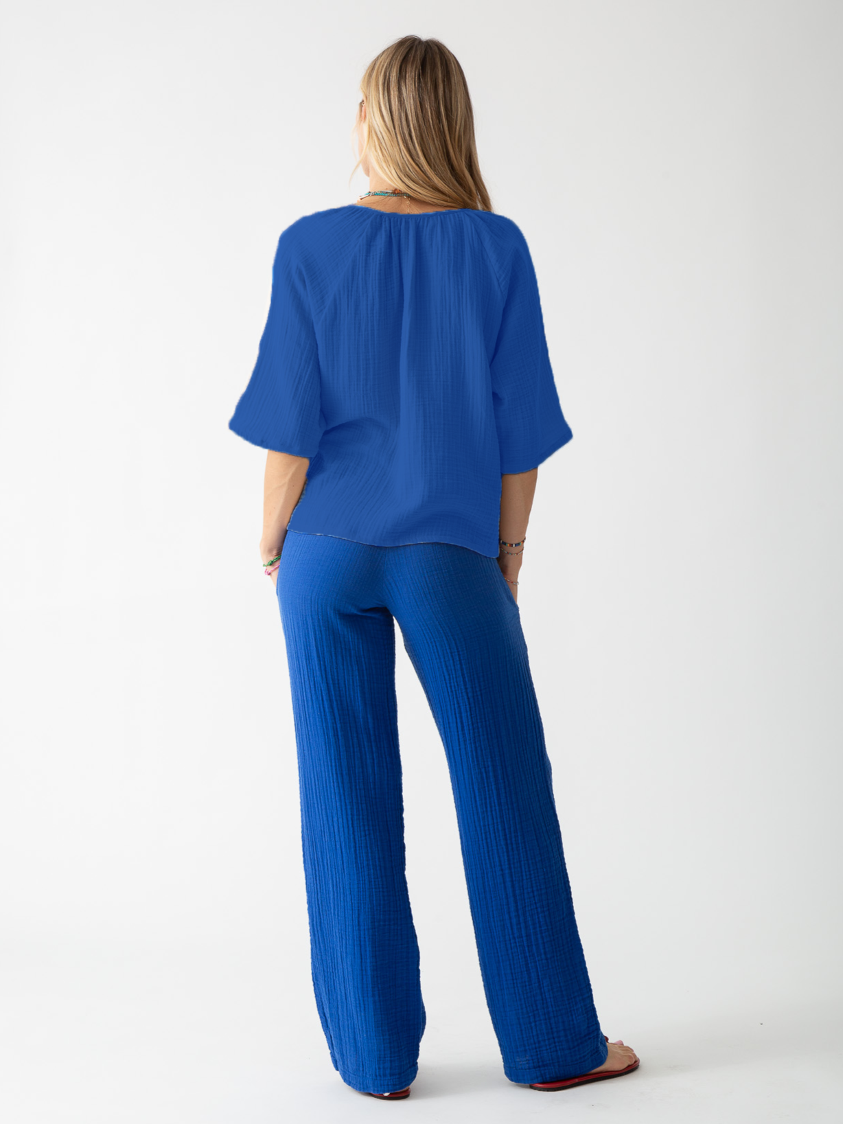 Mindy Gauze Top - Royal