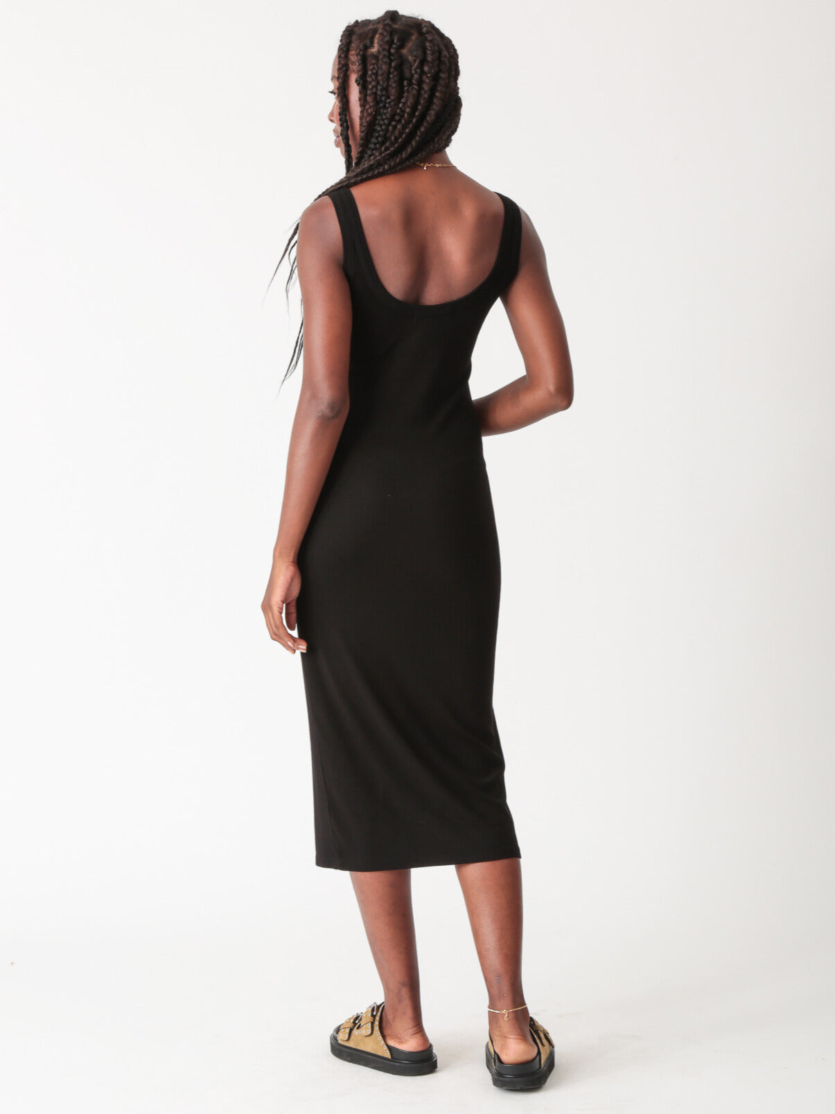 Charlie Rib Dress - Onyx