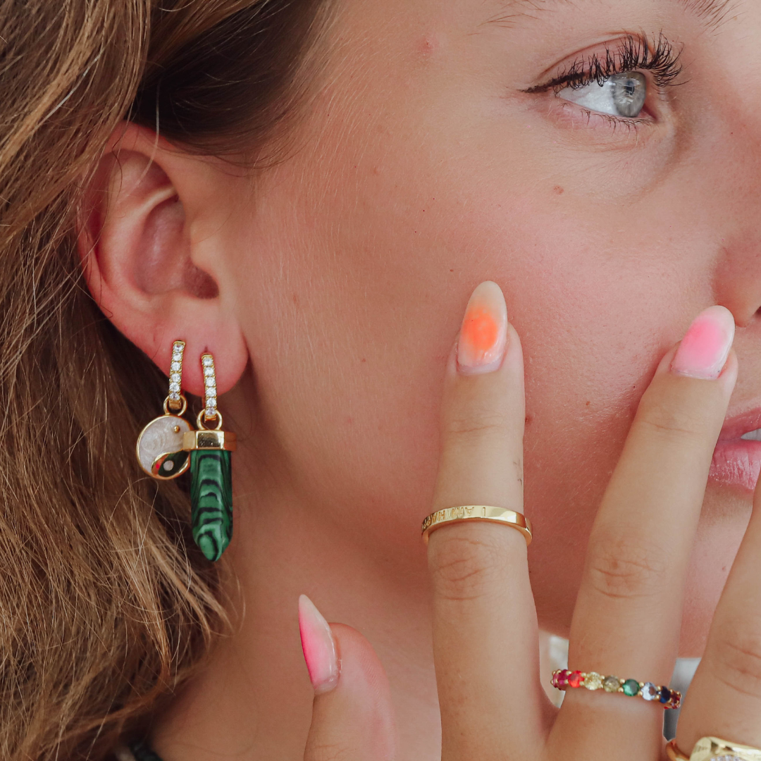 Yin And Yang Sparkle Earrings