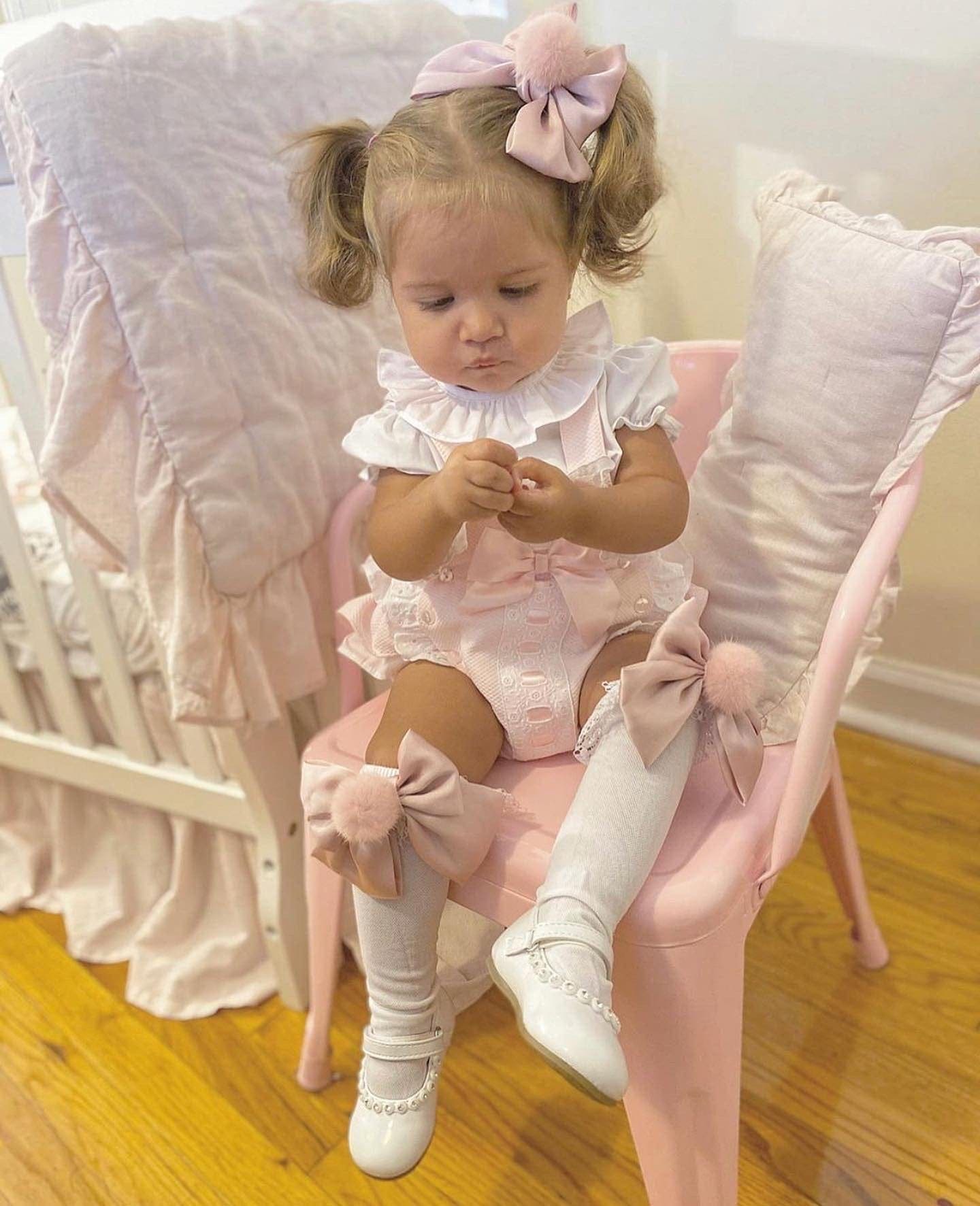 Lana Ruffle Socks with Poms and Bows - Petite Maison Kids