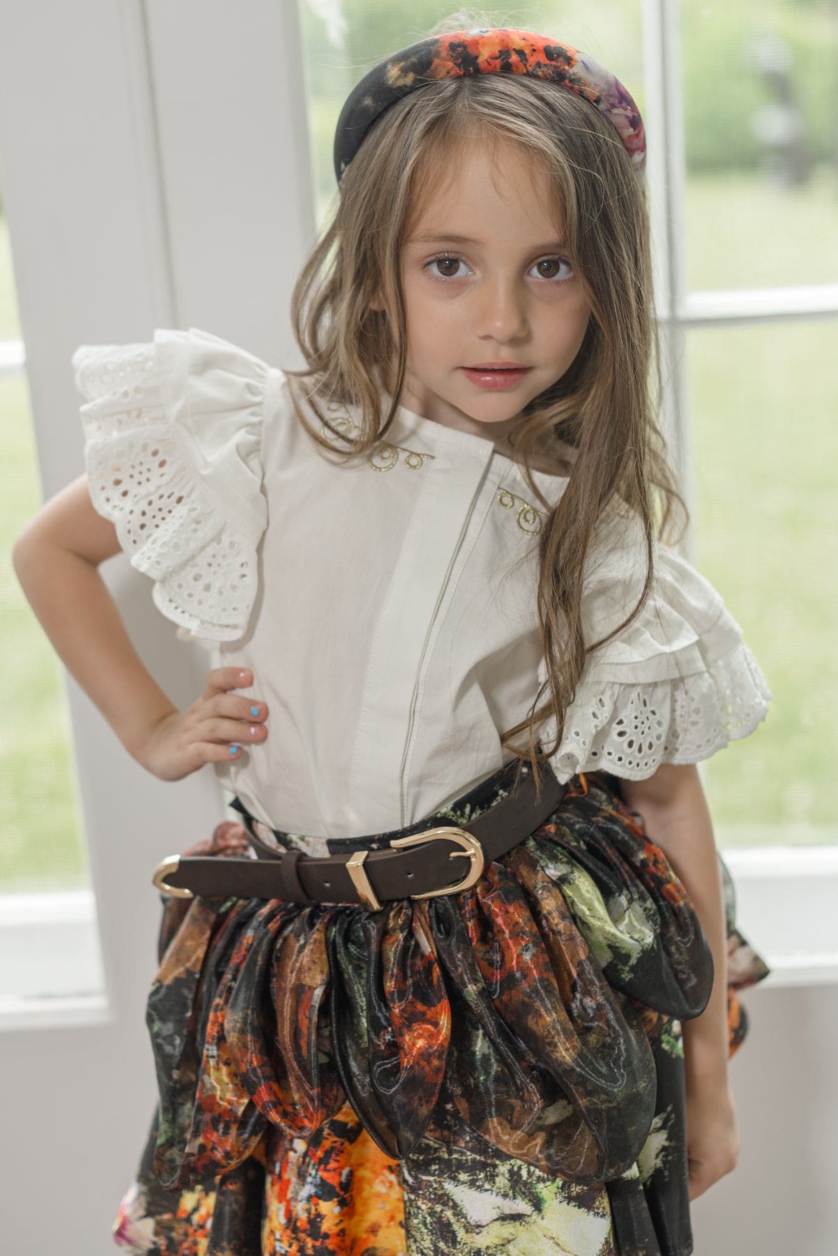 Alexis Foliage Print Headband - Petite Maison Kids