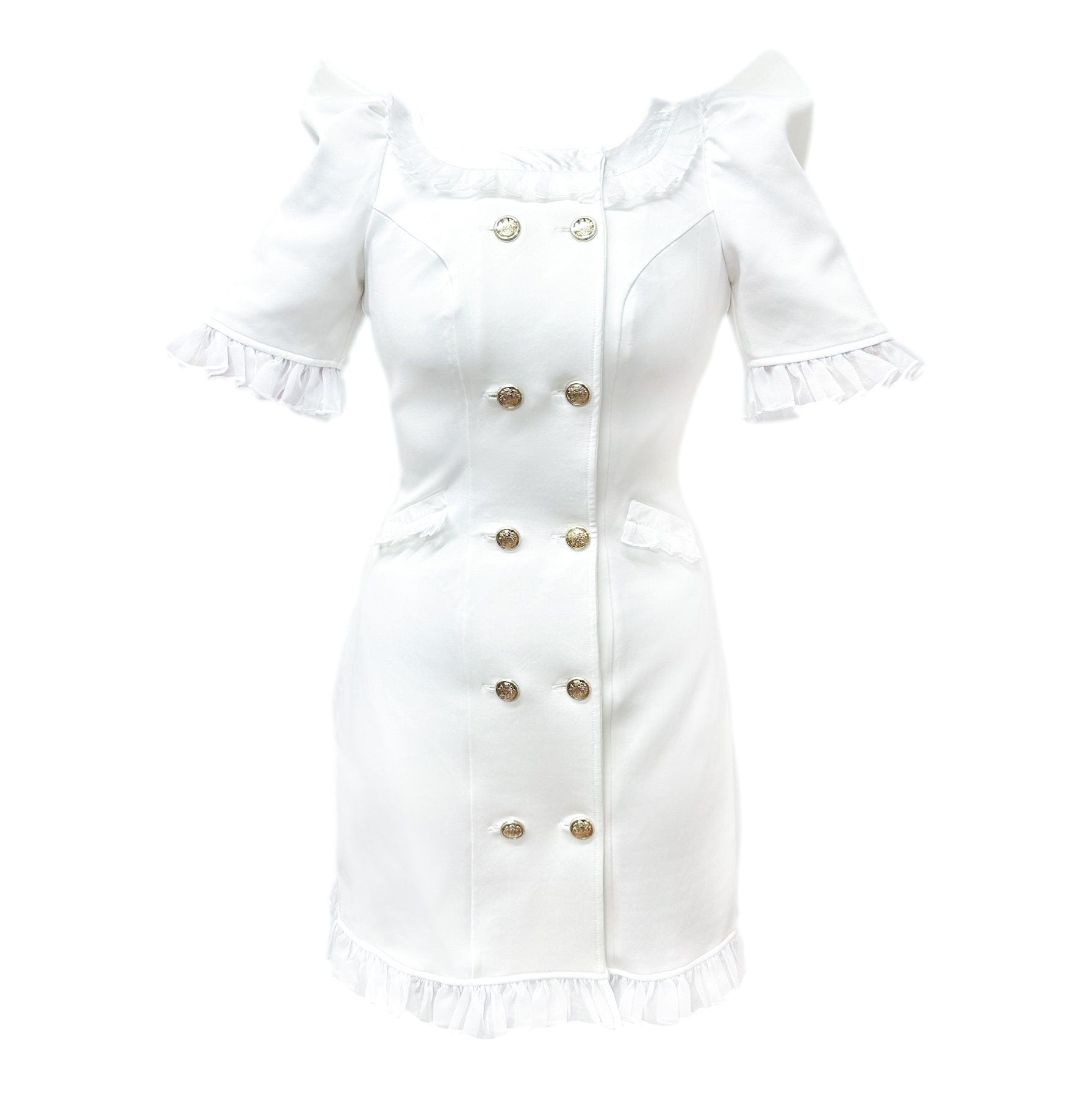 White Tuxedo Mom Dress - Petite Maison Kids