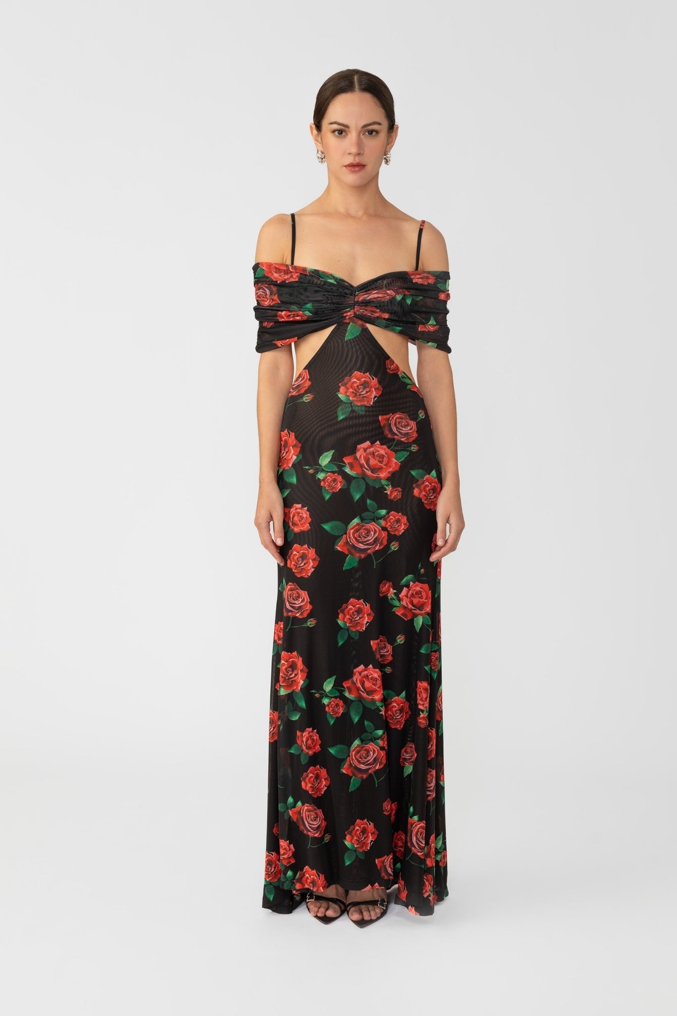 Katrina Maxi Dress - Black Multi