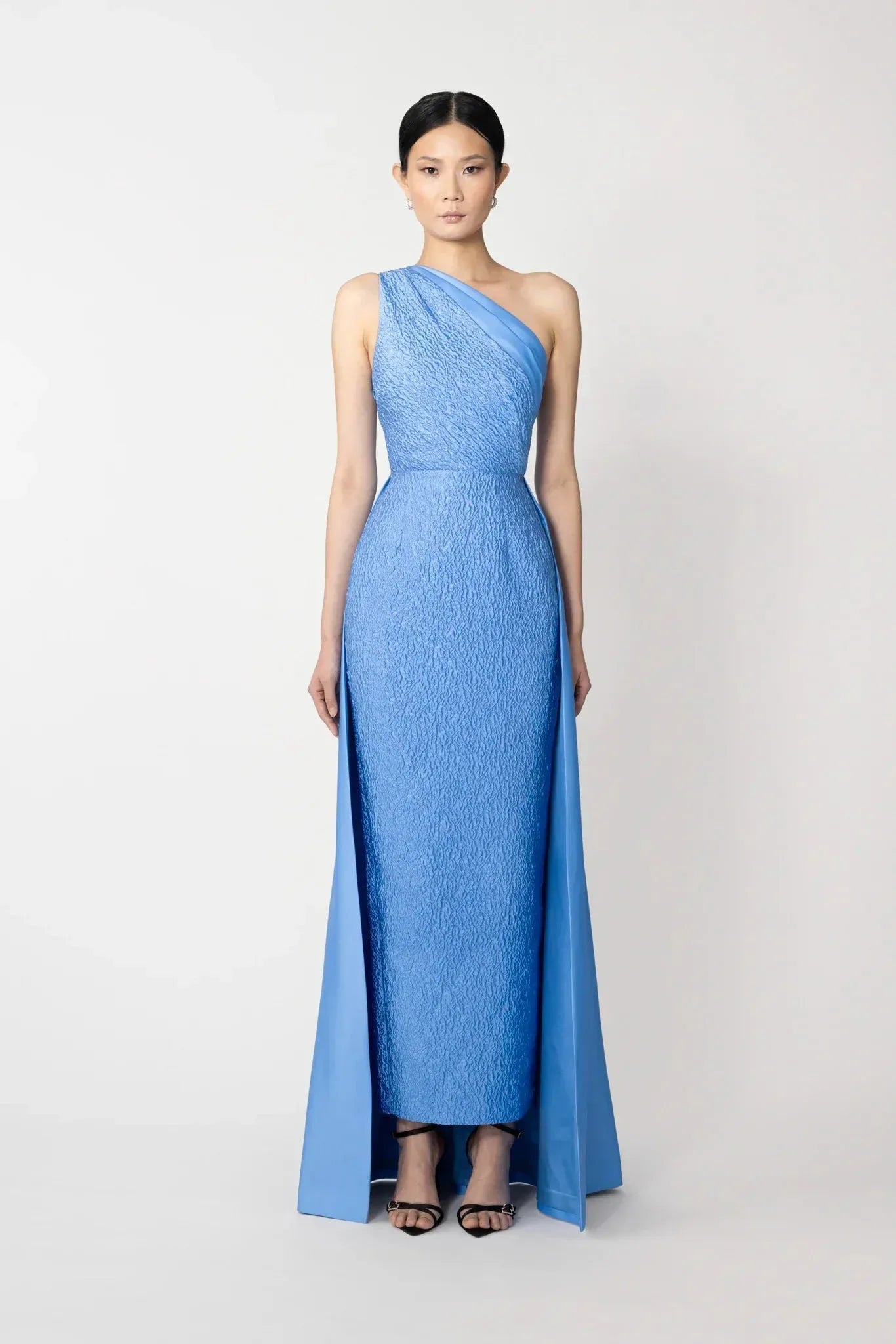Joslin One-shoulder Gown - Azure Blue