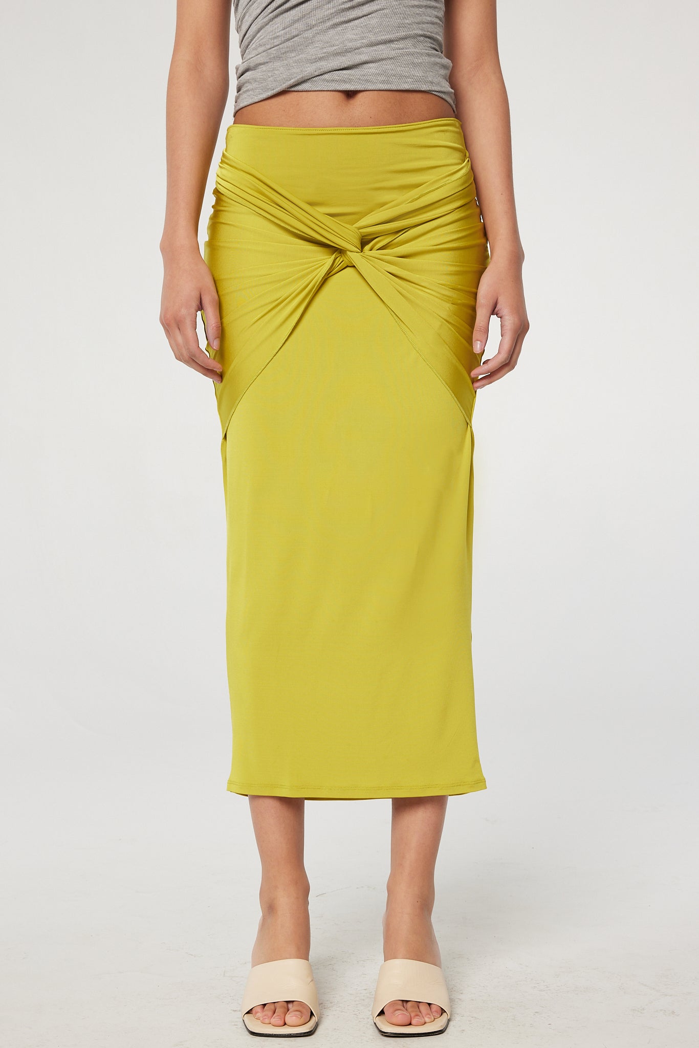 JANAE SKIRT CHARTREUSE - The Line by K