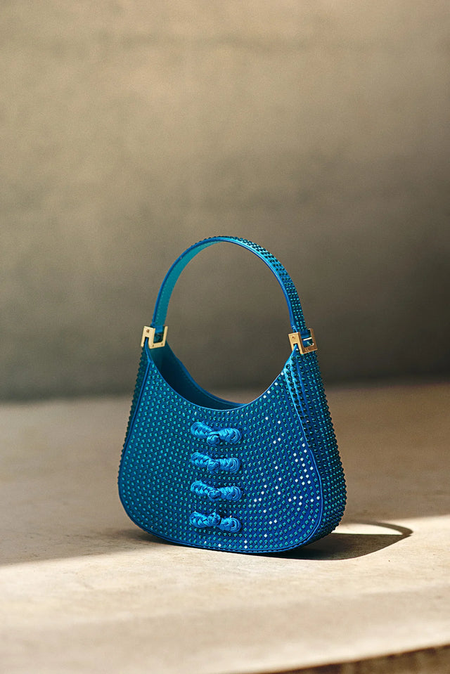 Mini Sau Crystal Mini Bag - Peacock Blue