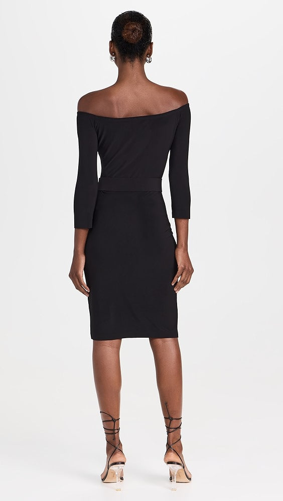 Off Shoulder Dress To Knee - Norma Kamali Black