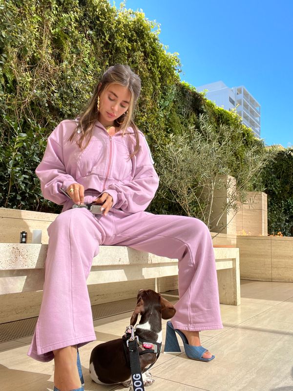 Lavender Zip Up Hoodie