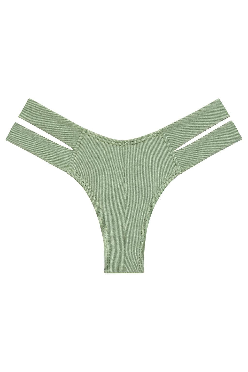 Sage Green Rib Euro Bikini Bottom