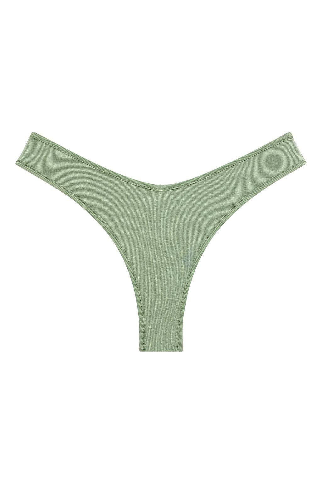 Sage Green Rib Added Coverage Lulu Bikini Bottom