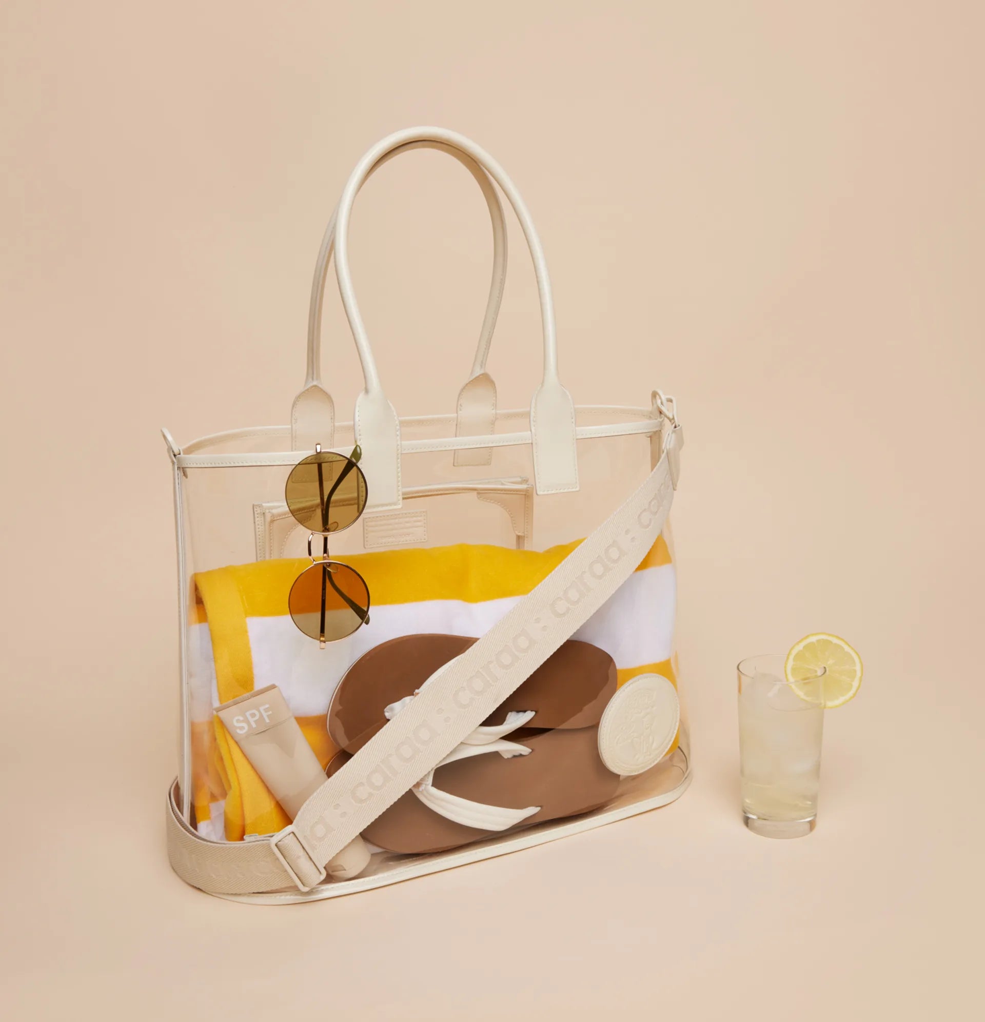 Pool Tote Ivory Trim