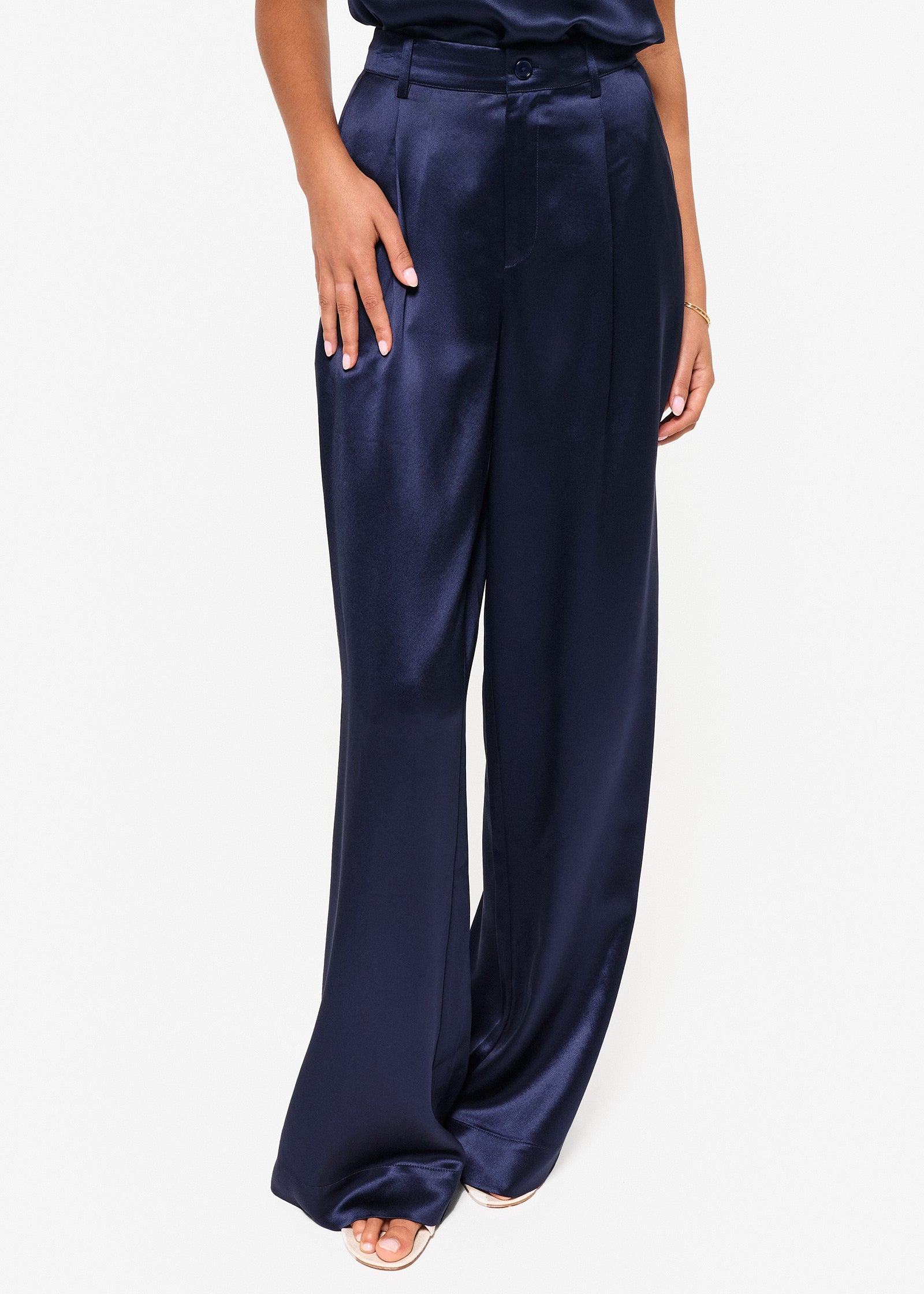 Noura Wide Leg Pant Navy