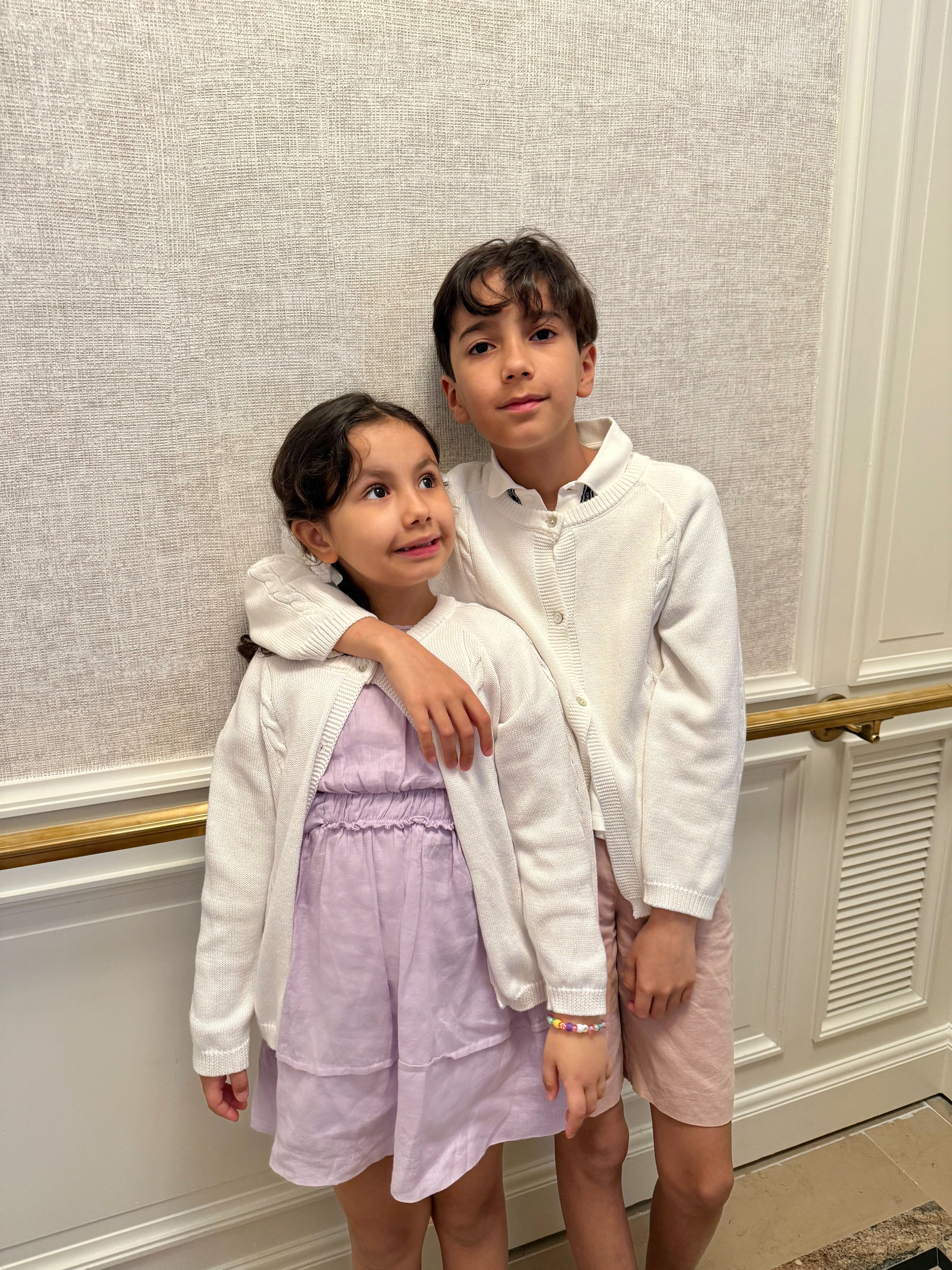 White Knit Cotton Cardigan - Petite Maison Kids