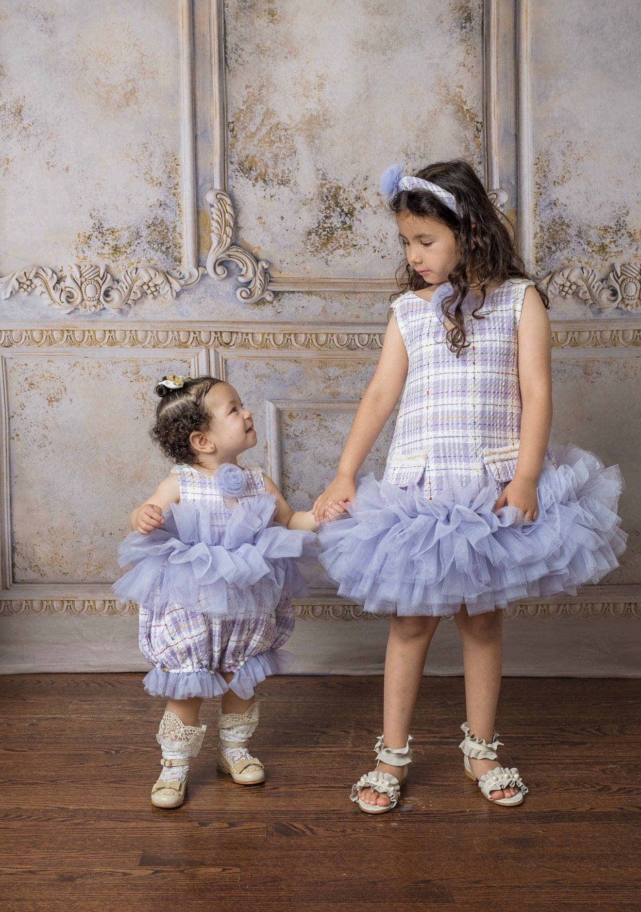Violet Tweed and Tulle Romper - Petite Maison Kids