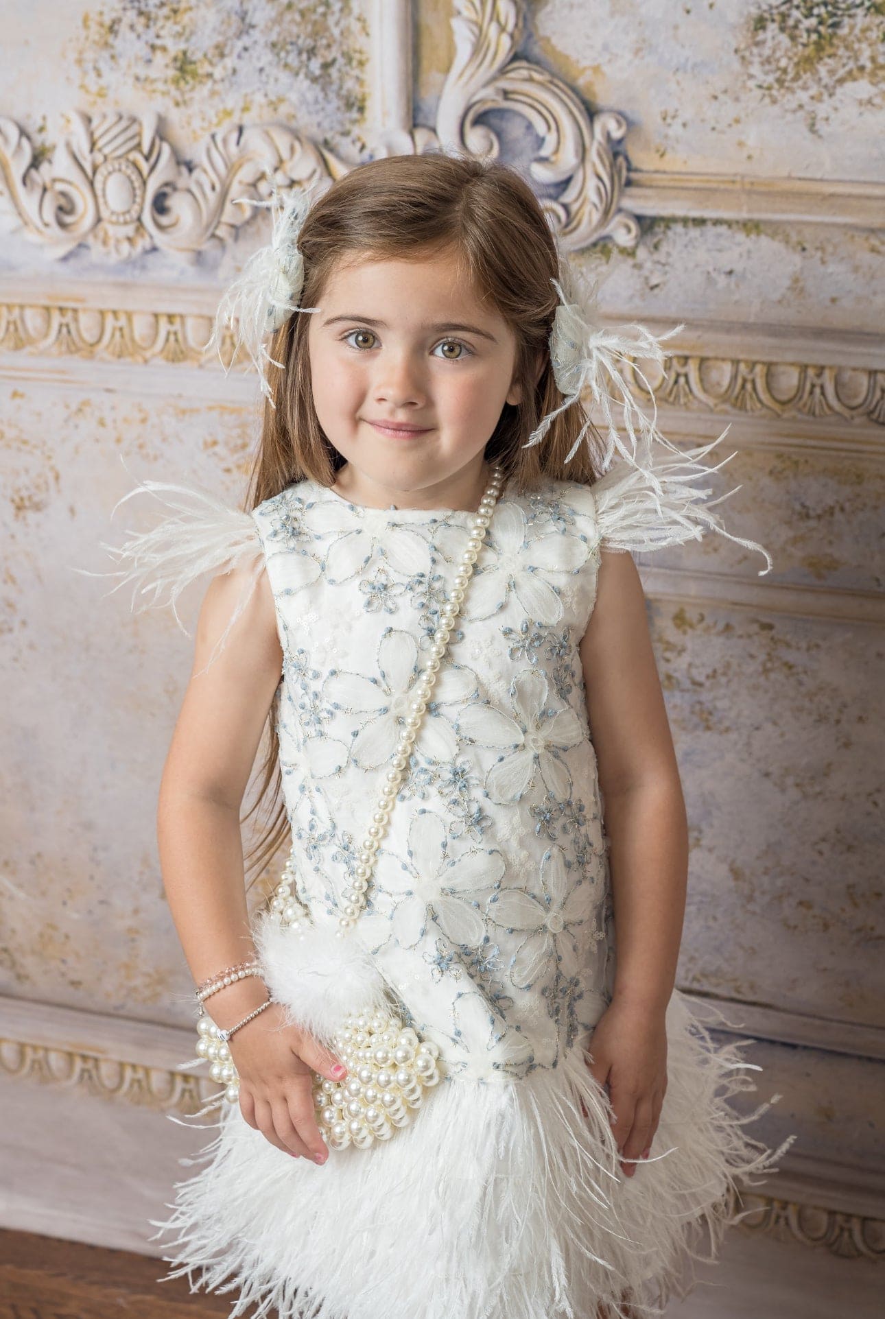 Olivia Feather Dress - Petite Maison Kids