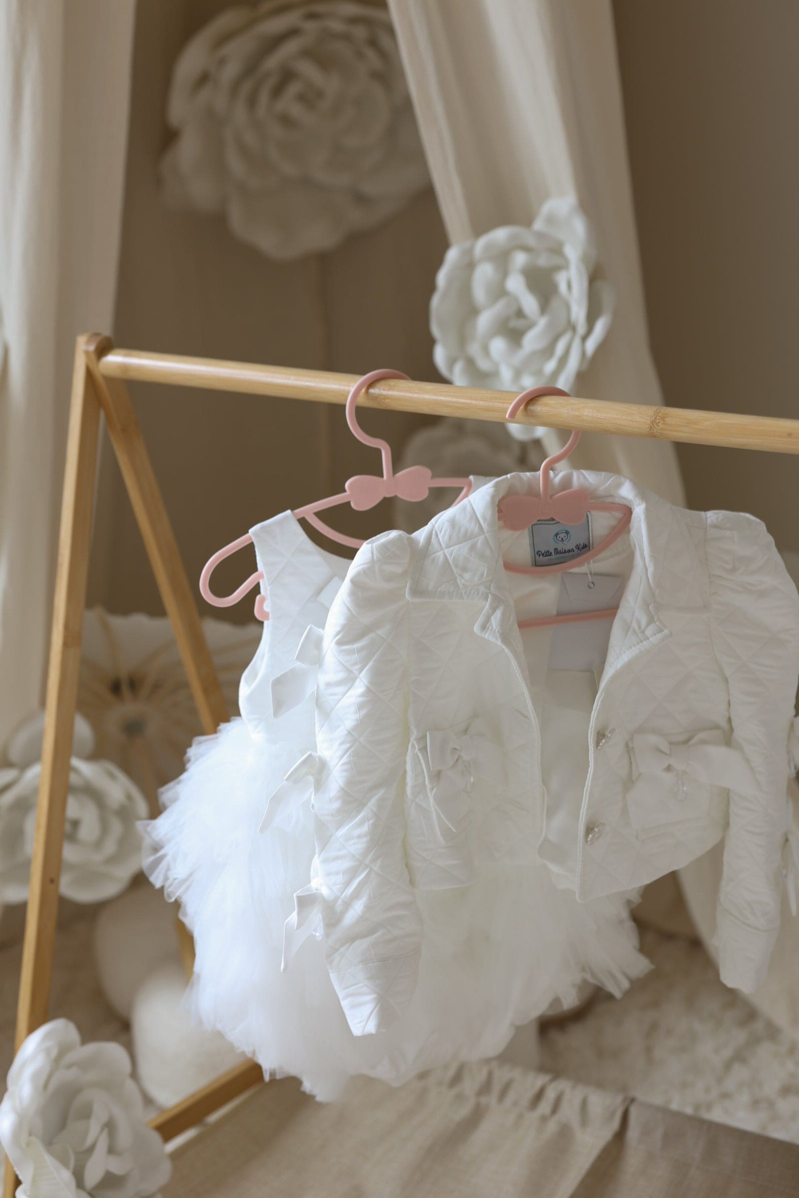 Poppy White Quilted Jacket - Petite Maison Kids