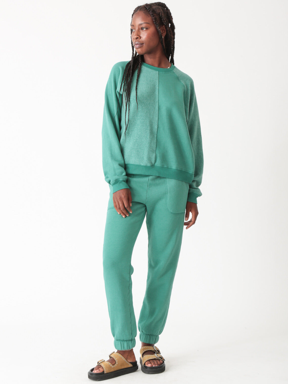 Hayden Sherpa Sweatpant - Jade