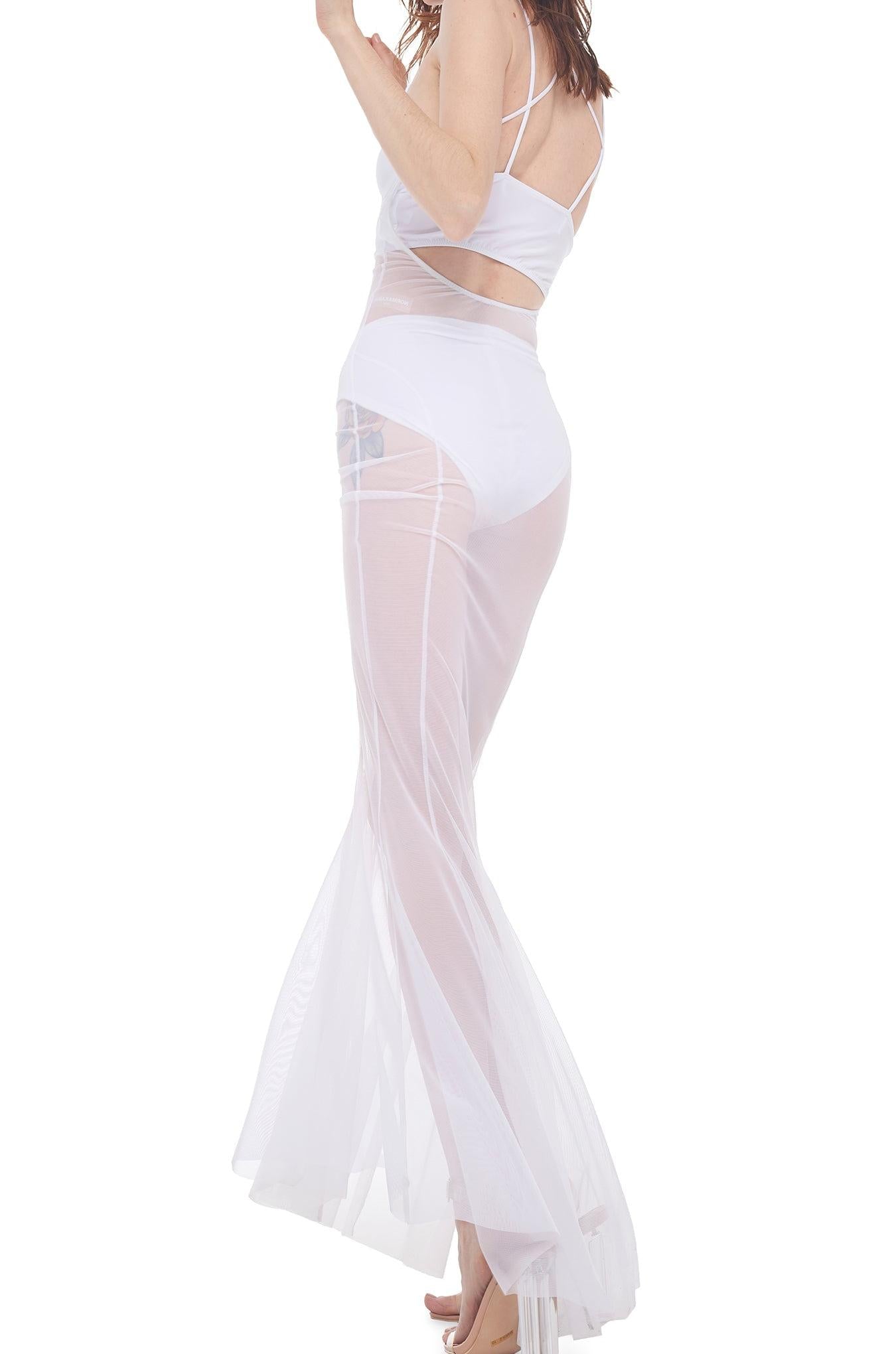 LOW BACK FISHTAIL GOWN