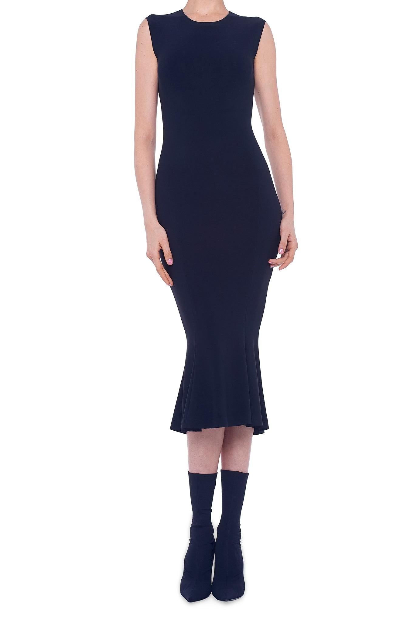 SLEEVELESS FISHTAIL DRESS TO MIDCALF - 1