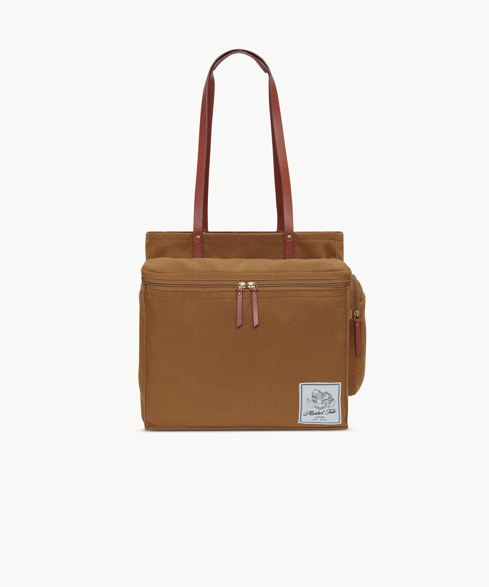 MARKET TOTE - RPET Canvas in Bark