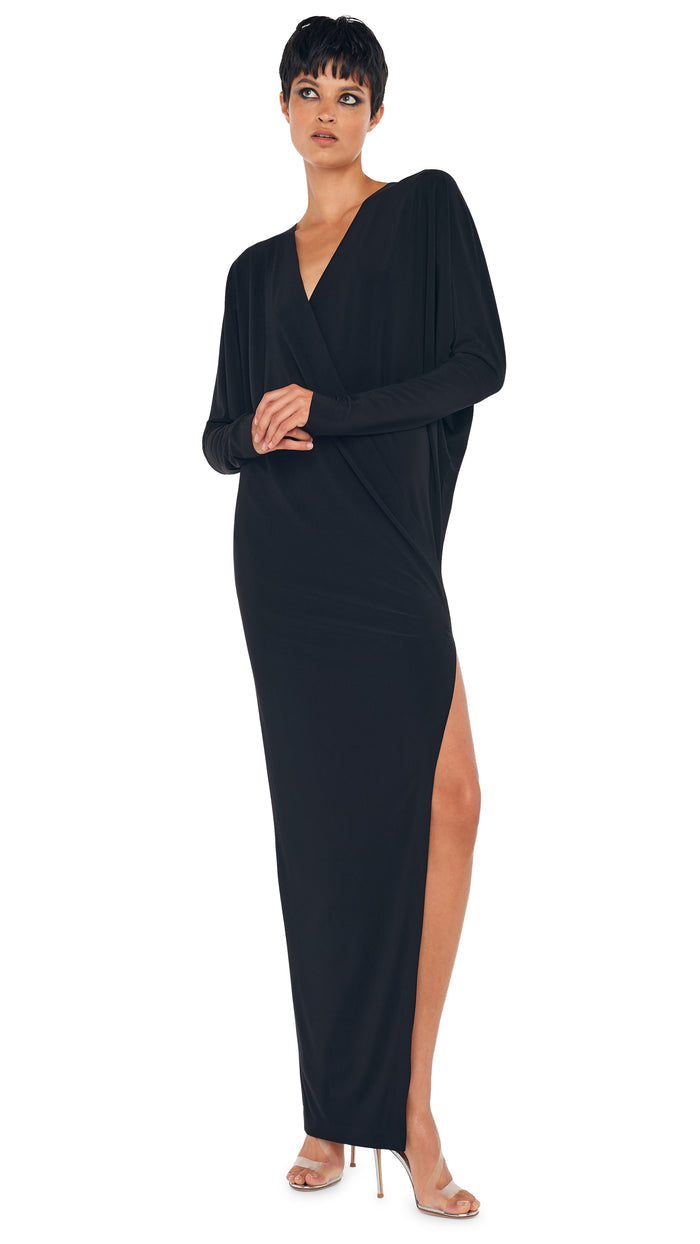 Dolman Wrap Side Drape gown - Norma Kamali