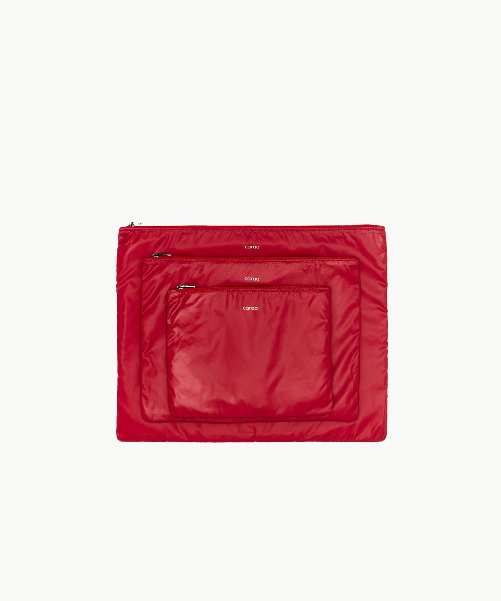 Packing Pouches S/M/L in Red Dahlia