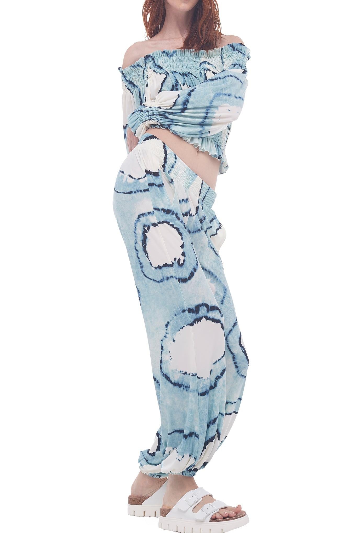 CROPPED PEASANT TOP