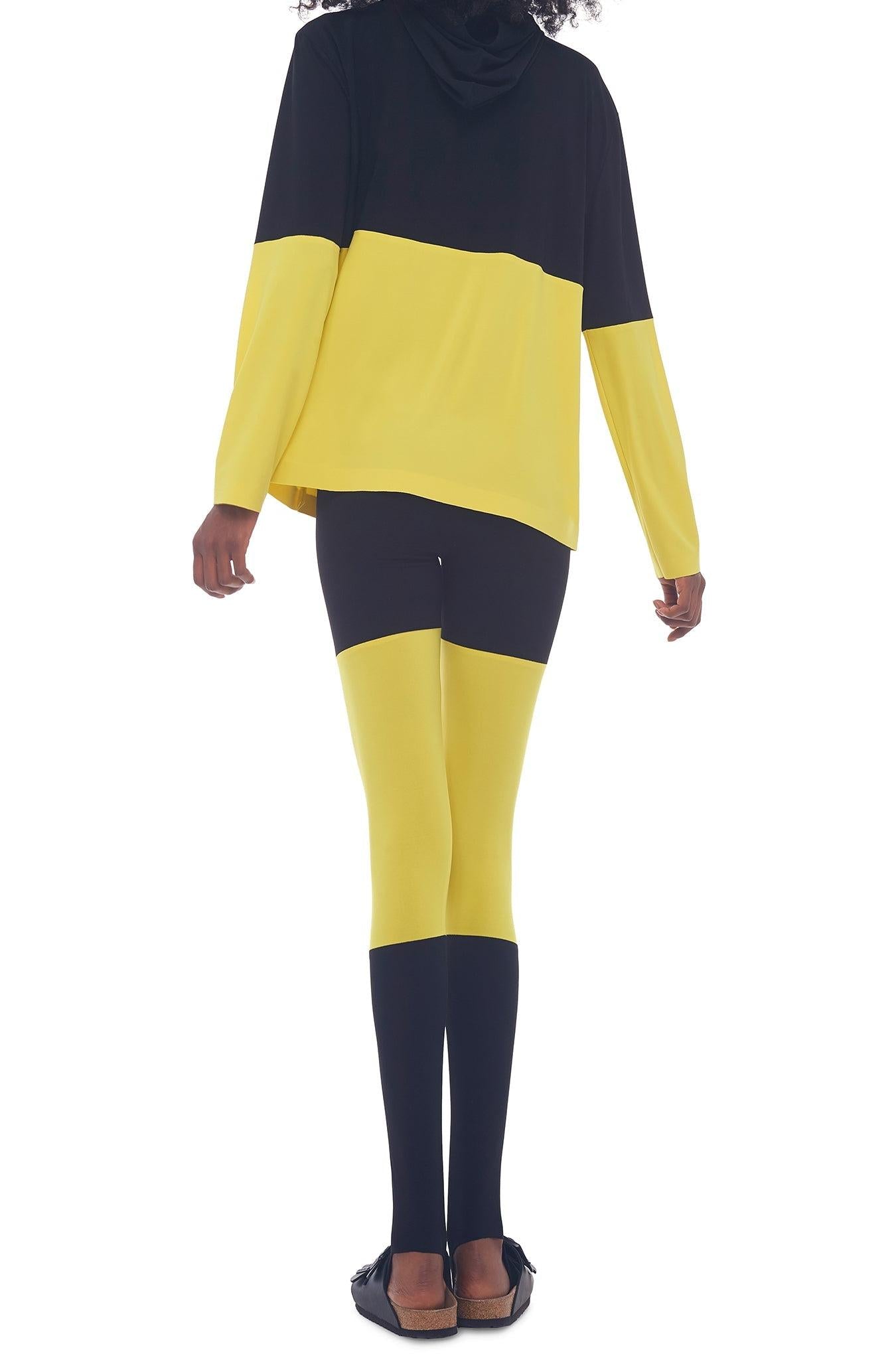 SPLICED SHORT BF HOODED TOP
