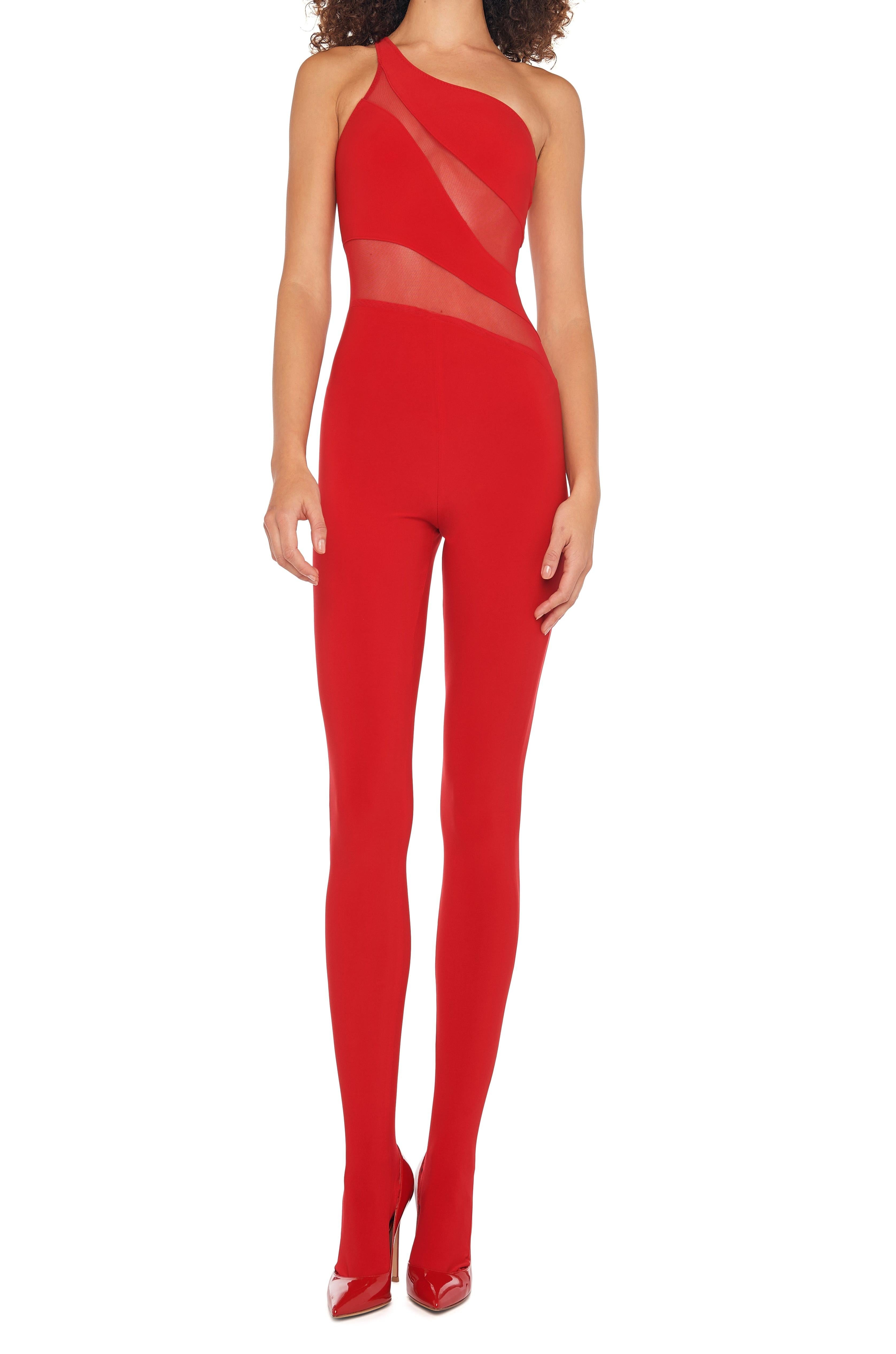 SNAKE MESH CATSUIT W/ FOOTSIE