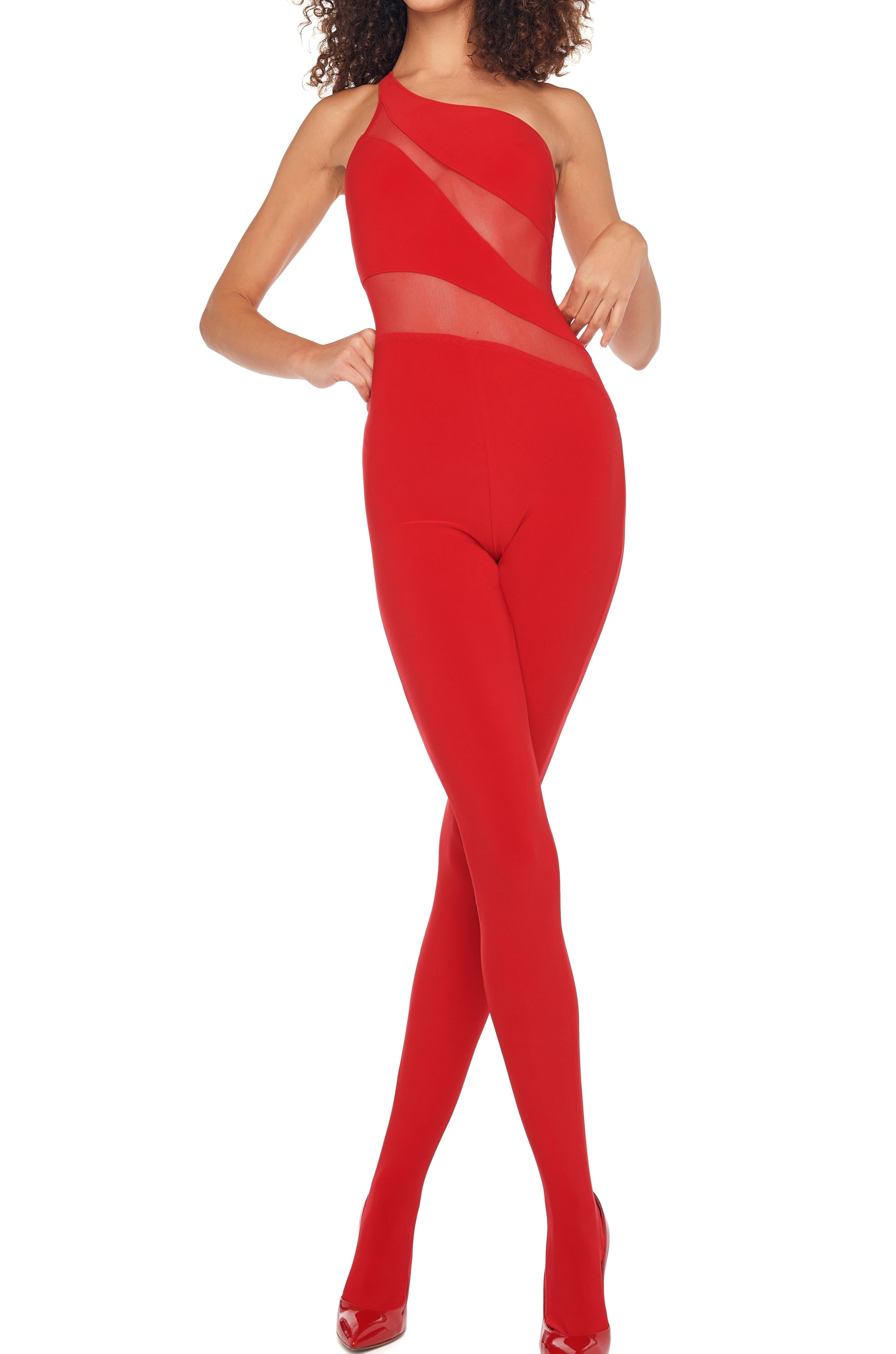 SNAKE MESH CATSUIT W/ FOOTSIE