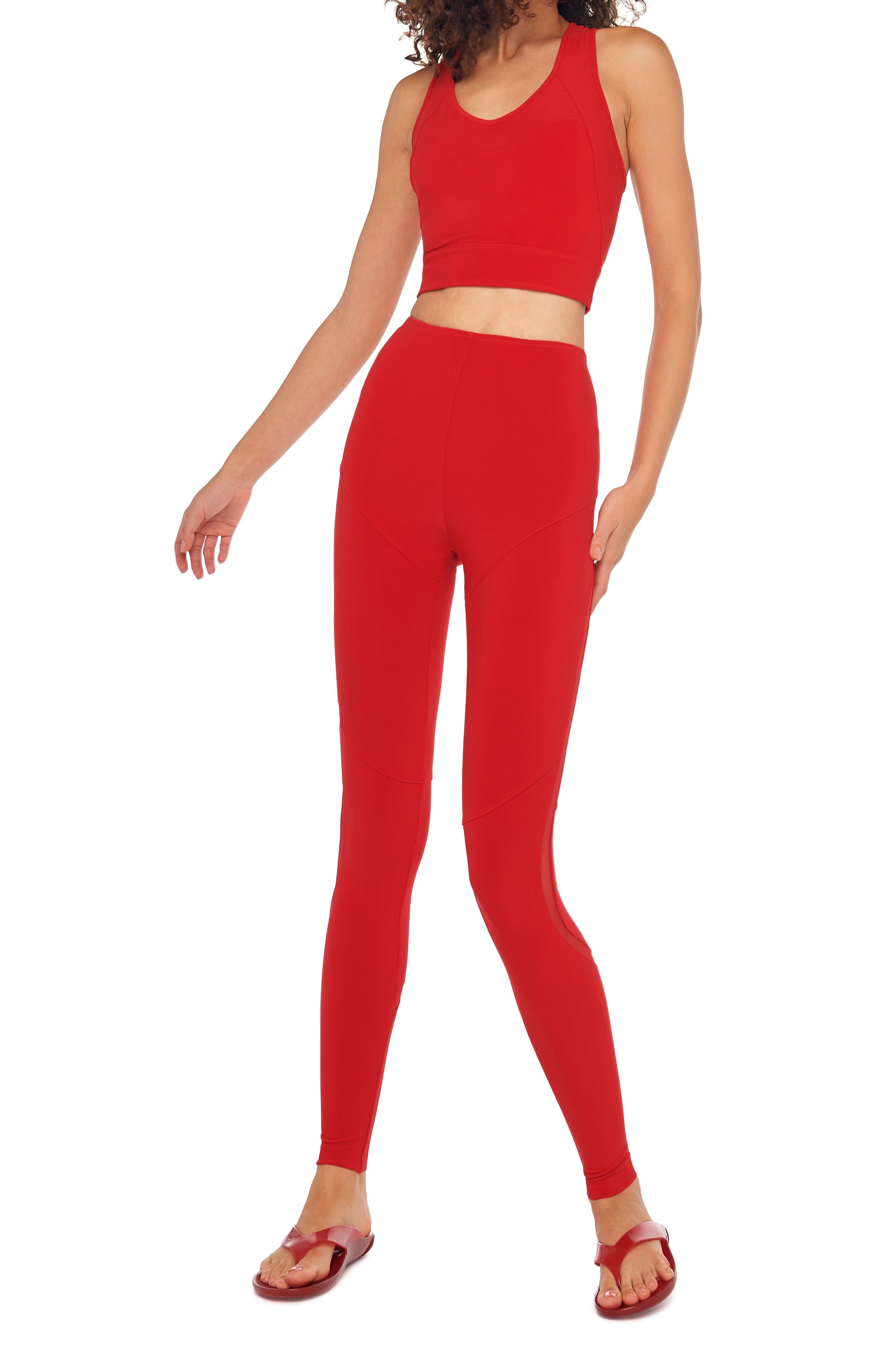 DIAGONAL LEGGING WITH MESH INSERT