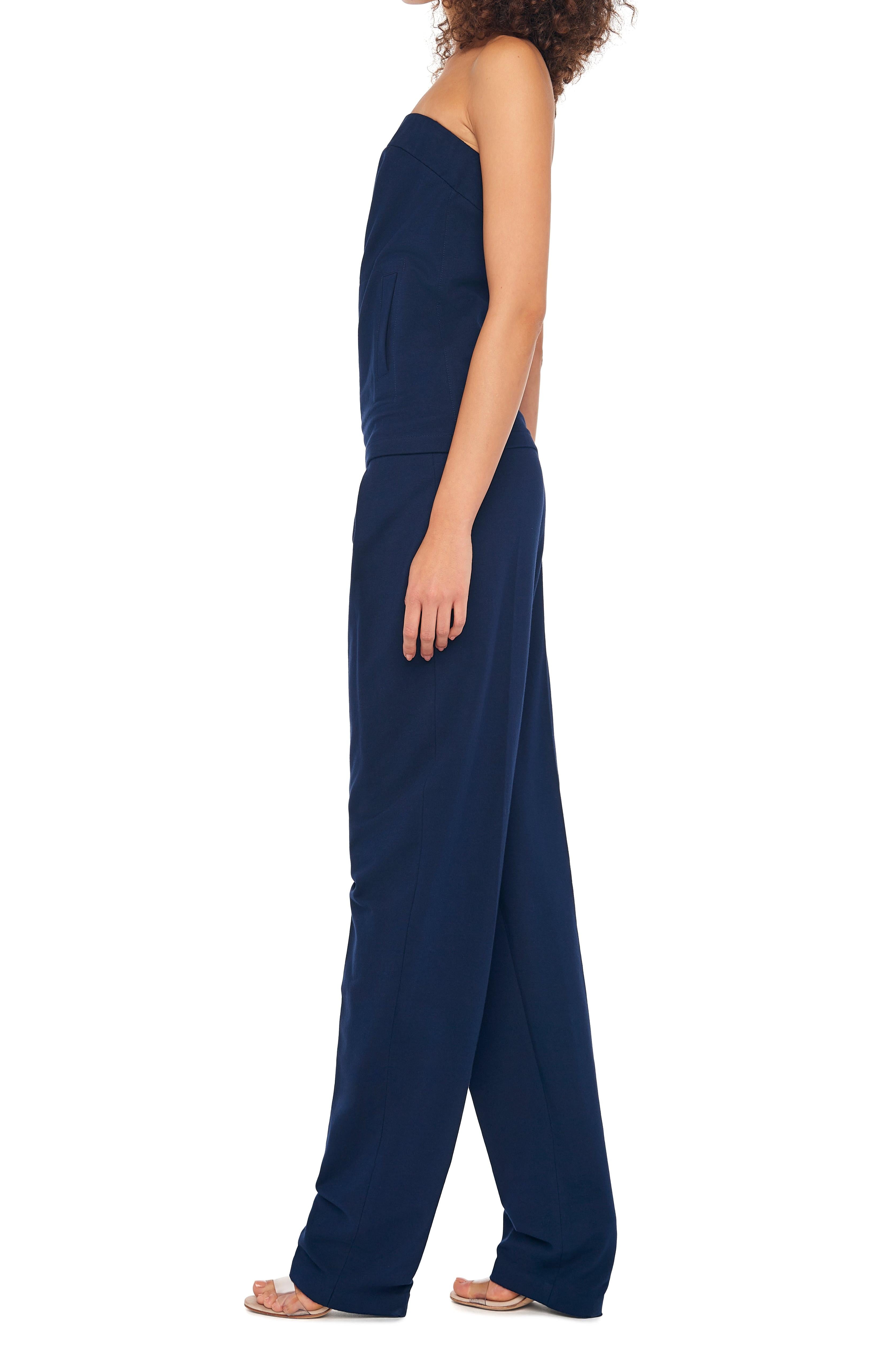 STRAPLESS TAILORED TERRY TOP
