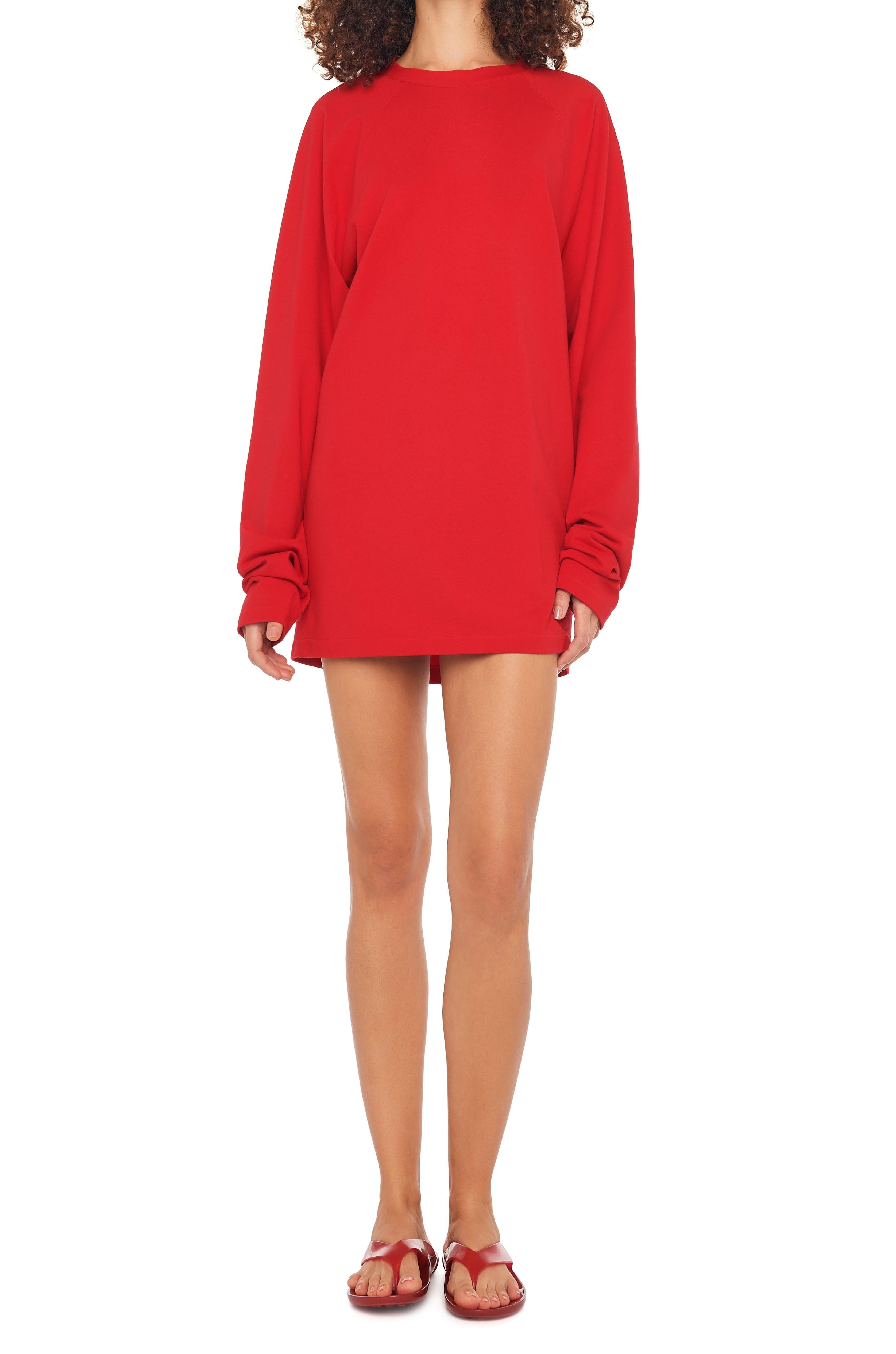 OVERSIZED RAGLAN SLEEVE MINI DRESS