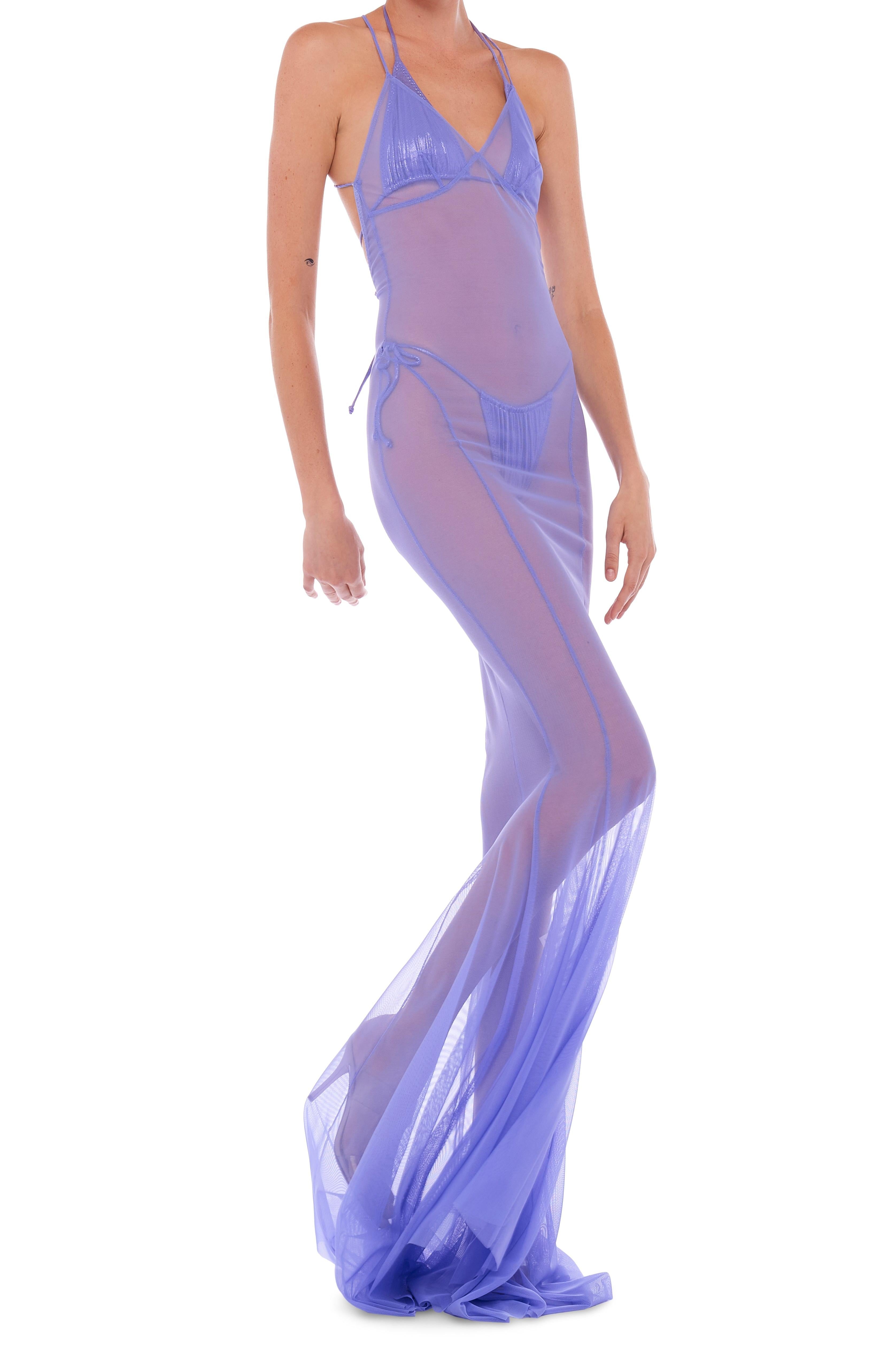 LOW BACK SLIP FISHTAIL GOWN
