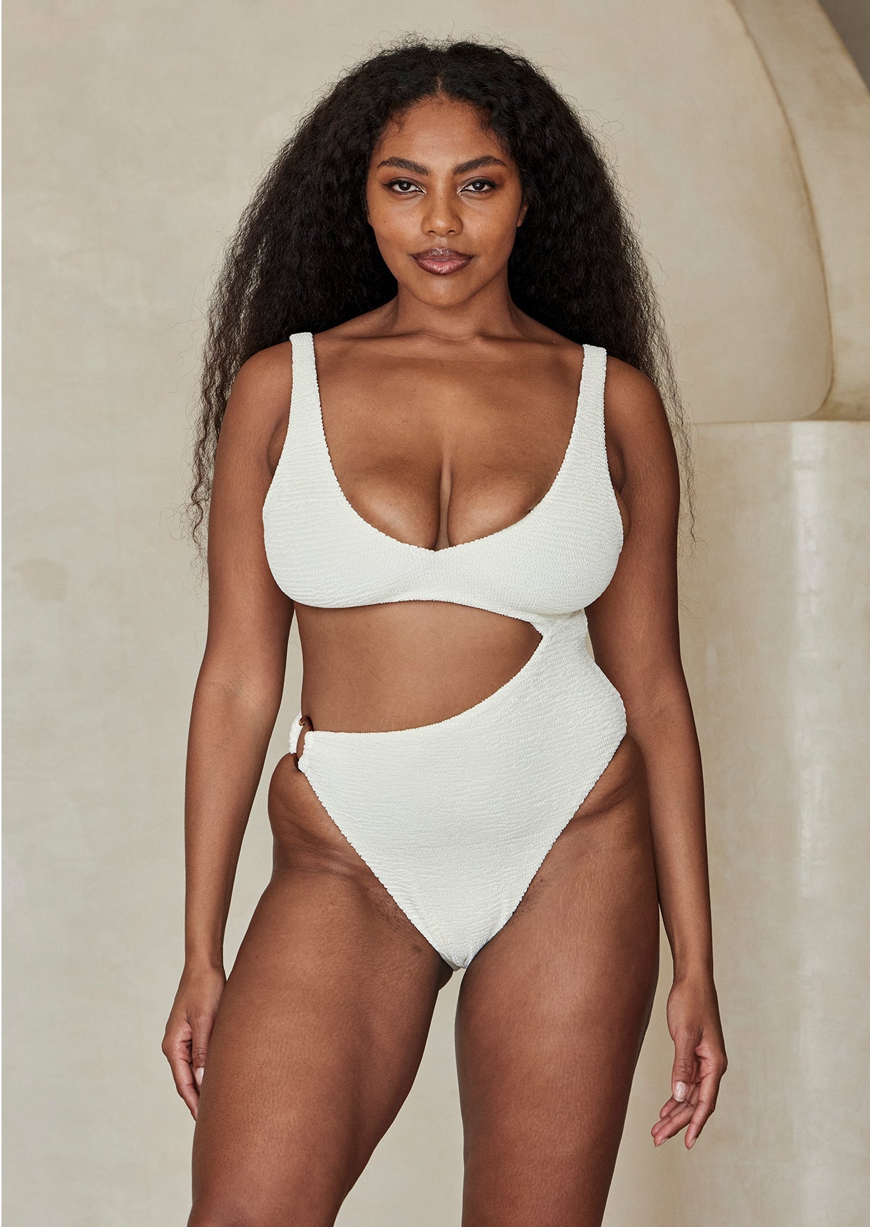 St. Barth's One Piece - Ivory Crinkle