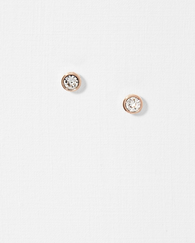 Sinaa Crystal Stud Earring in Rose Gold