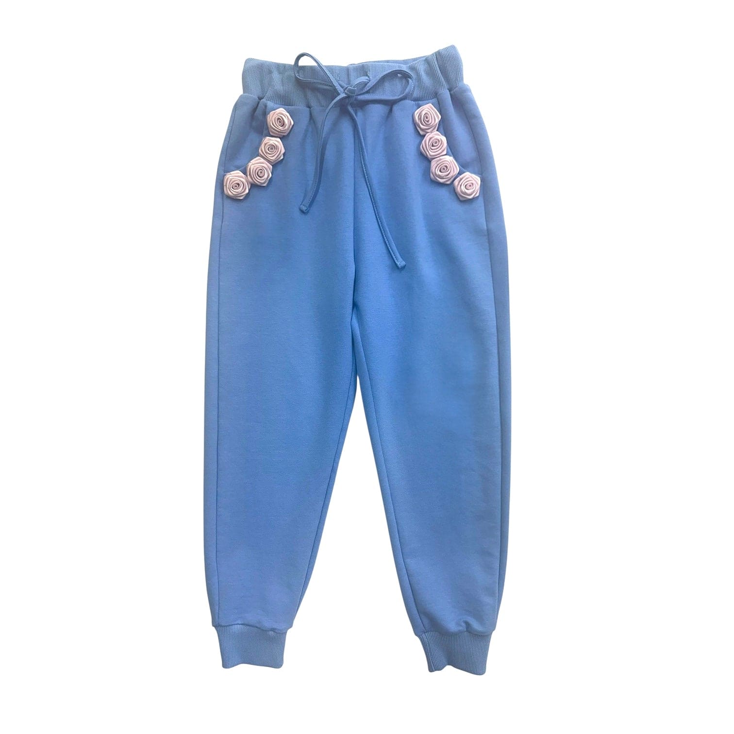 Maya Blue Cotton Lounge Pants - Petite Maison Kids
