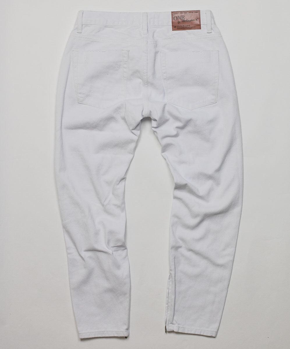 Freebirds Low Waist Rigid Skinny Denim Jeans - White Beauty