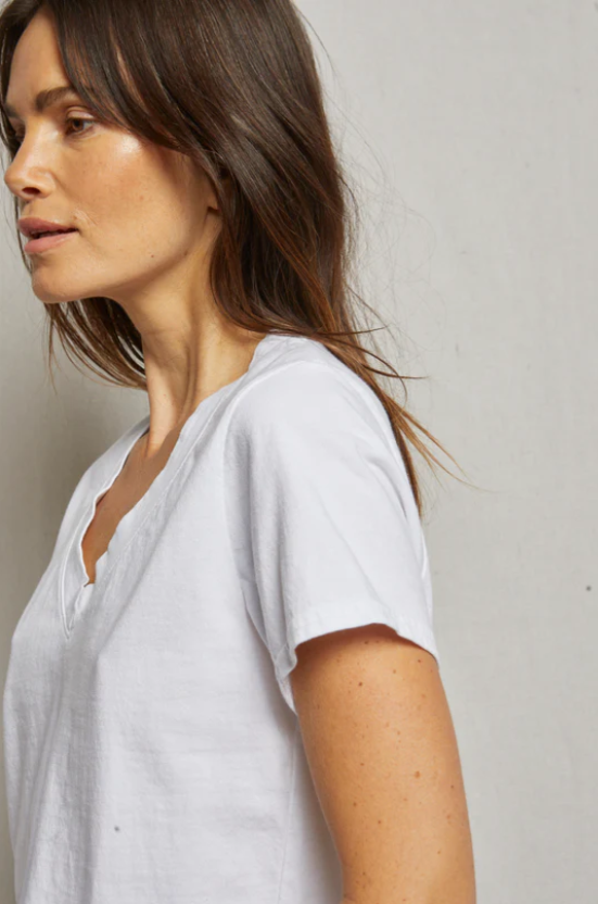 T51 - Frankie - Ringspun Cotton Vneck Tee