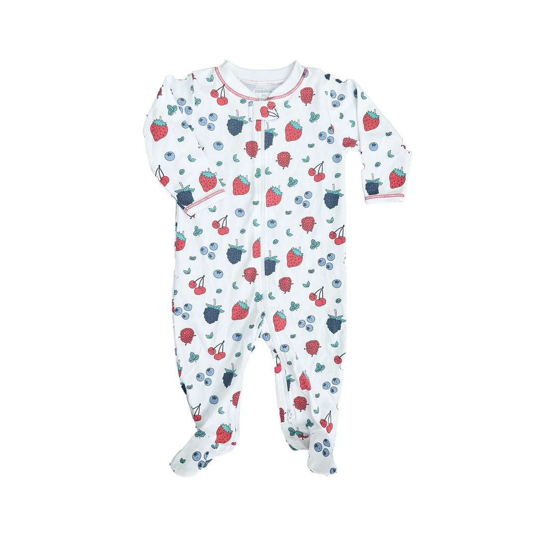 Zipper Footie  Berries & Cherries