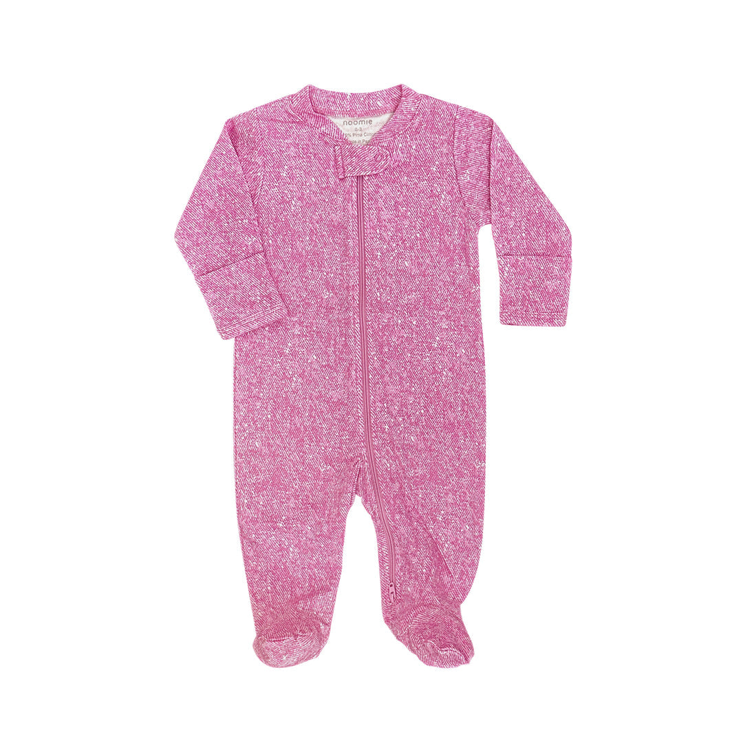 Zipper Footie Pink Jean