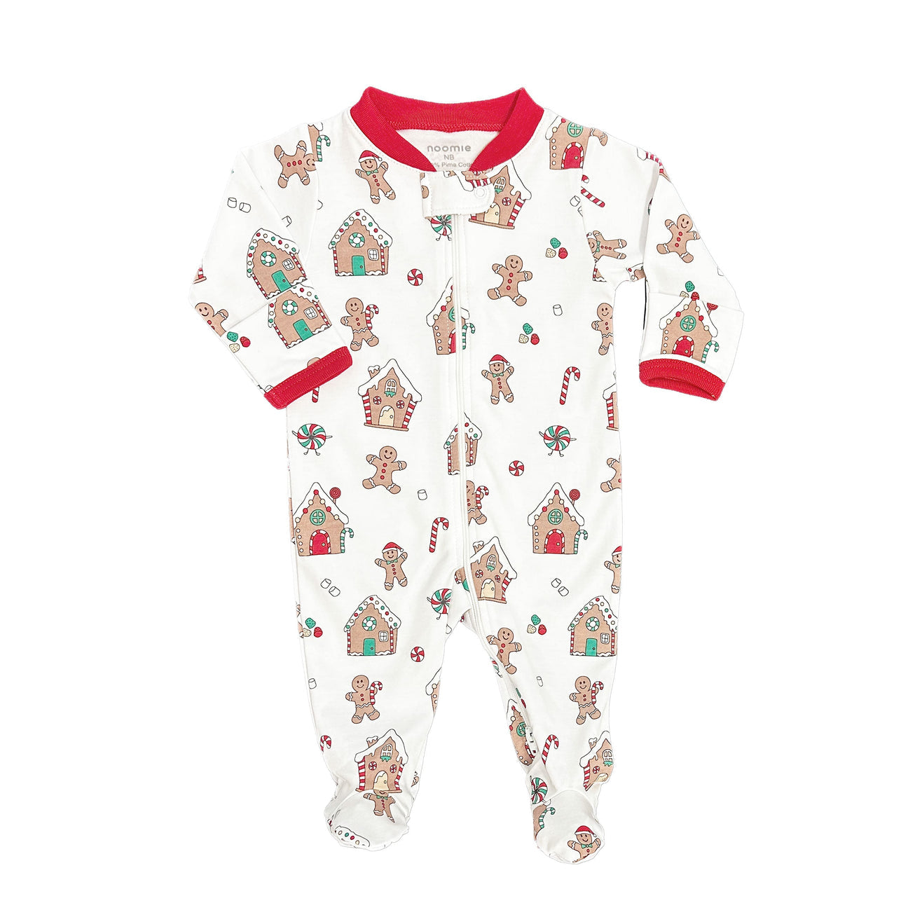 Zipper Footie Gingerbread World