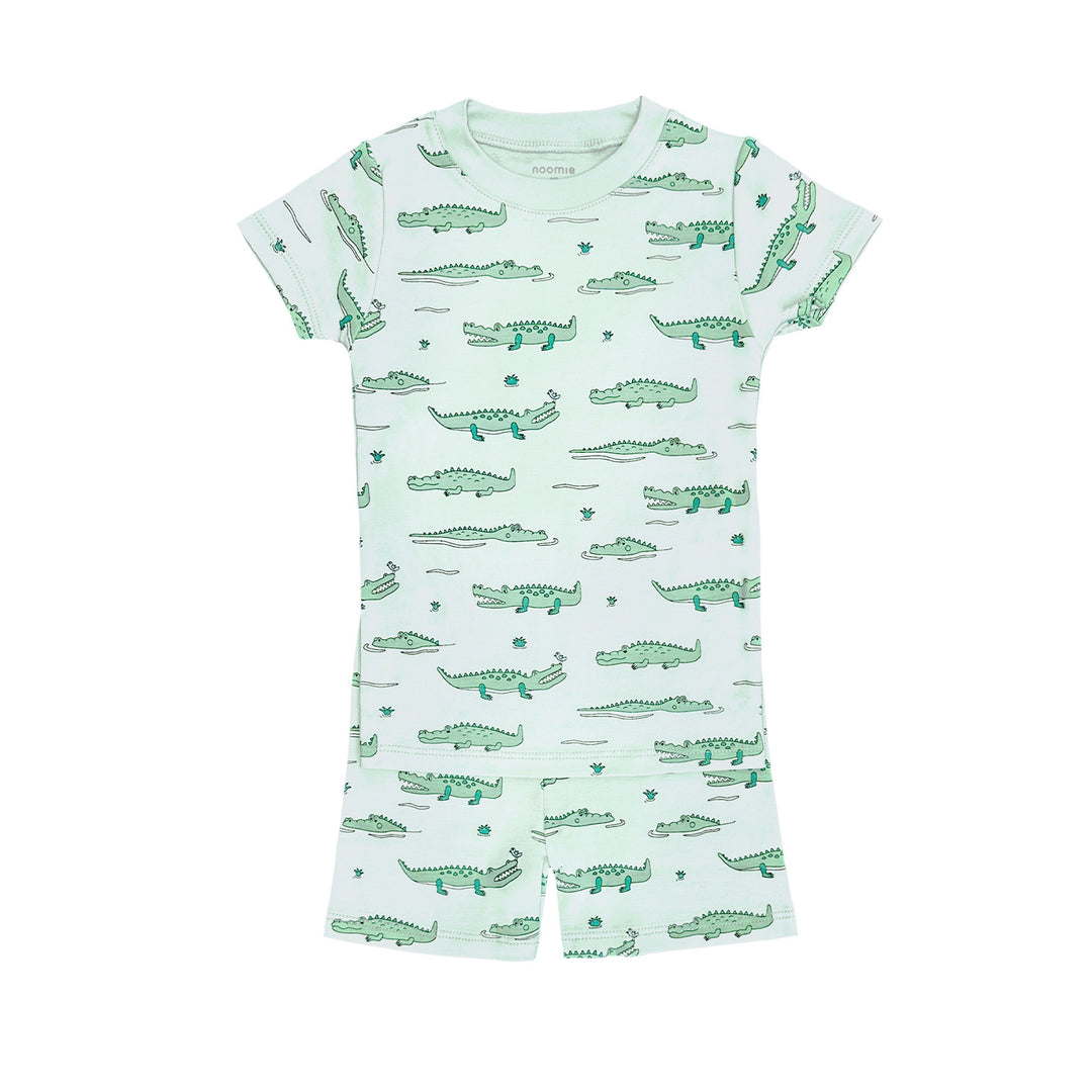 Two Piece PJ SS/ Shorts  Crocodiles