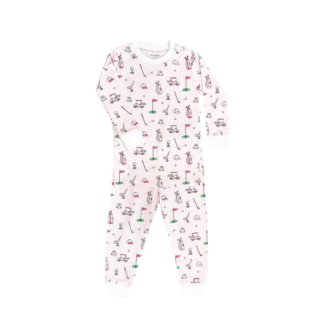 Two Piece PJ  Pink Golf