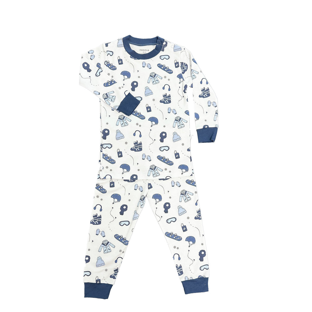 Two Piece PJ  Hit The Slopes Blue